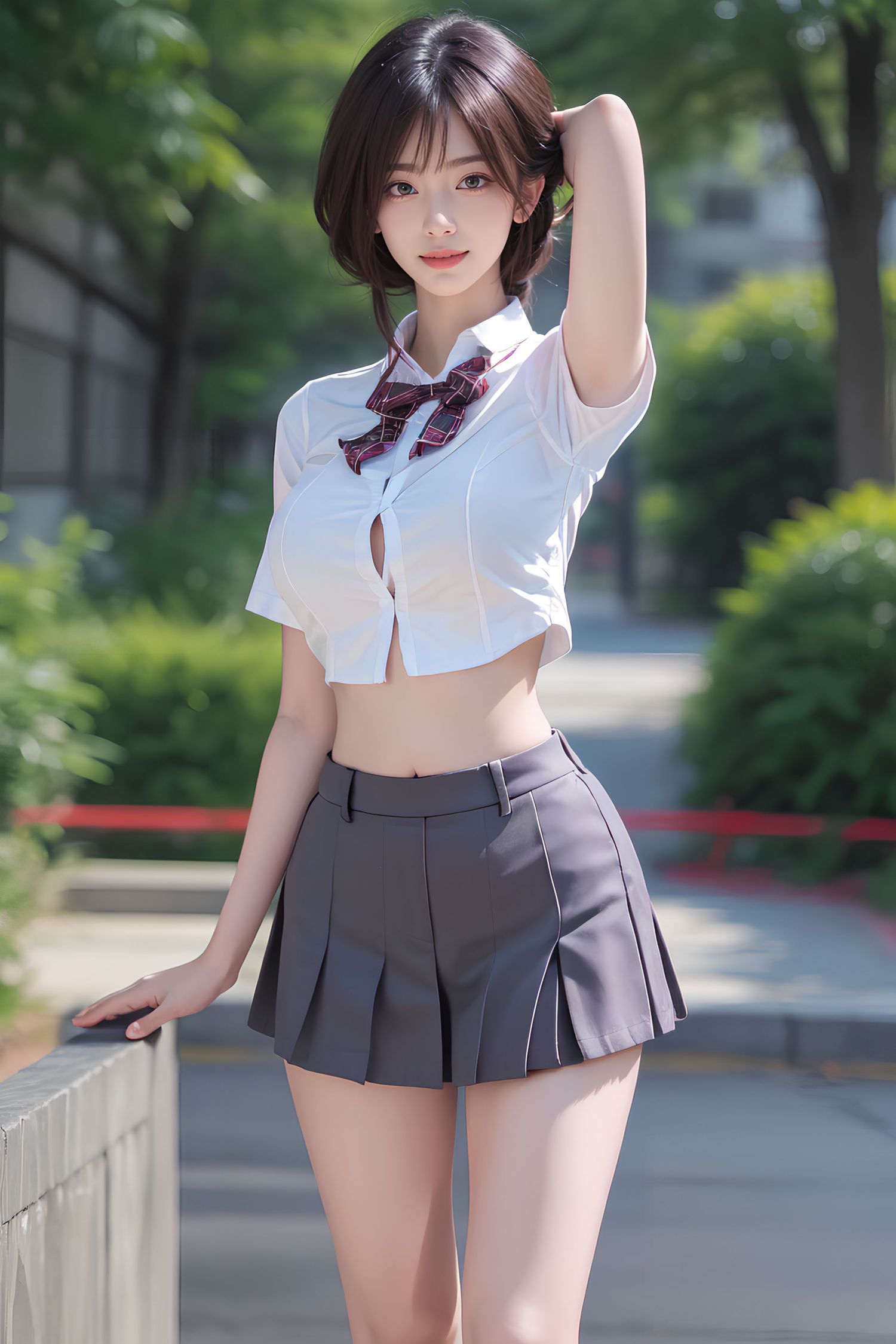 短发JK女子高生