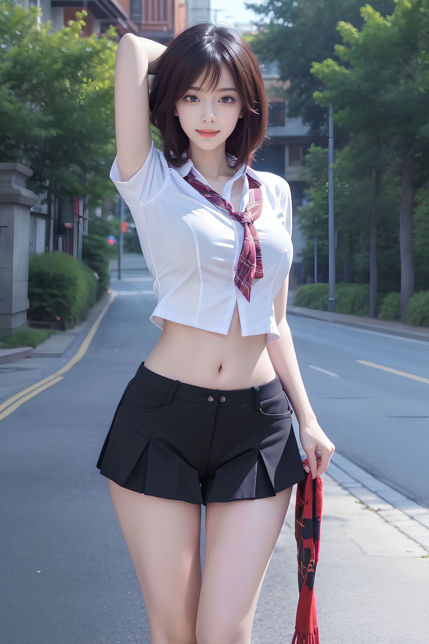 短发JK女子高生