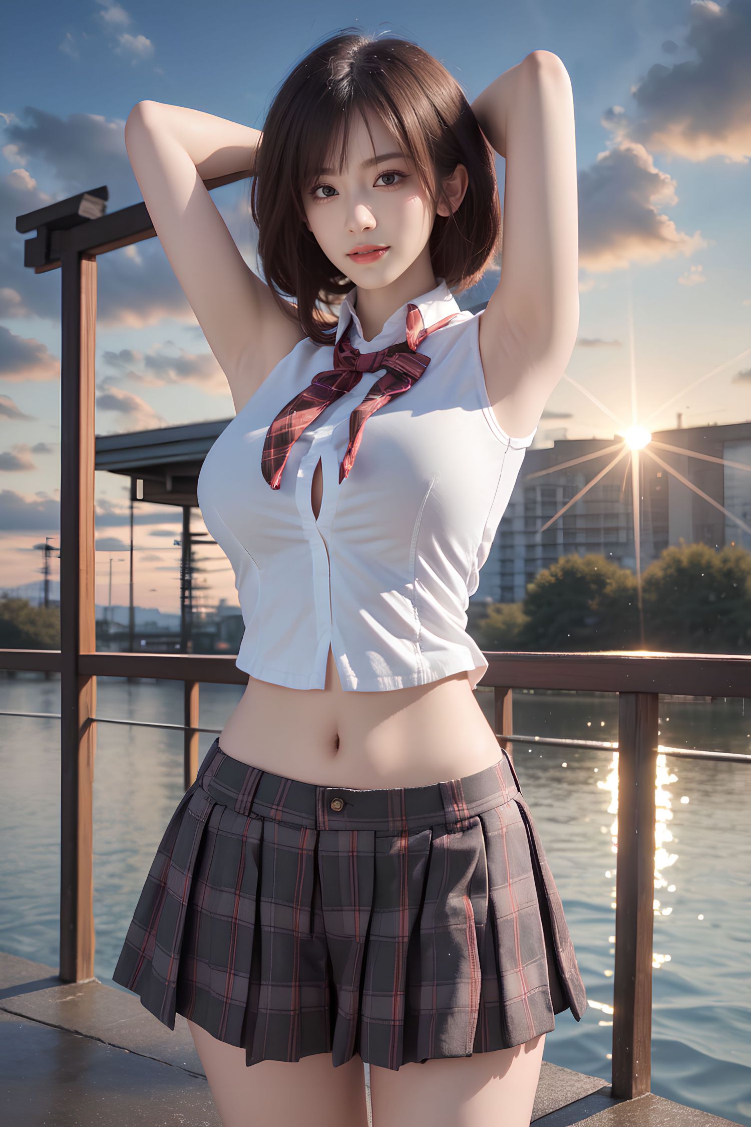 短发JK女子高生