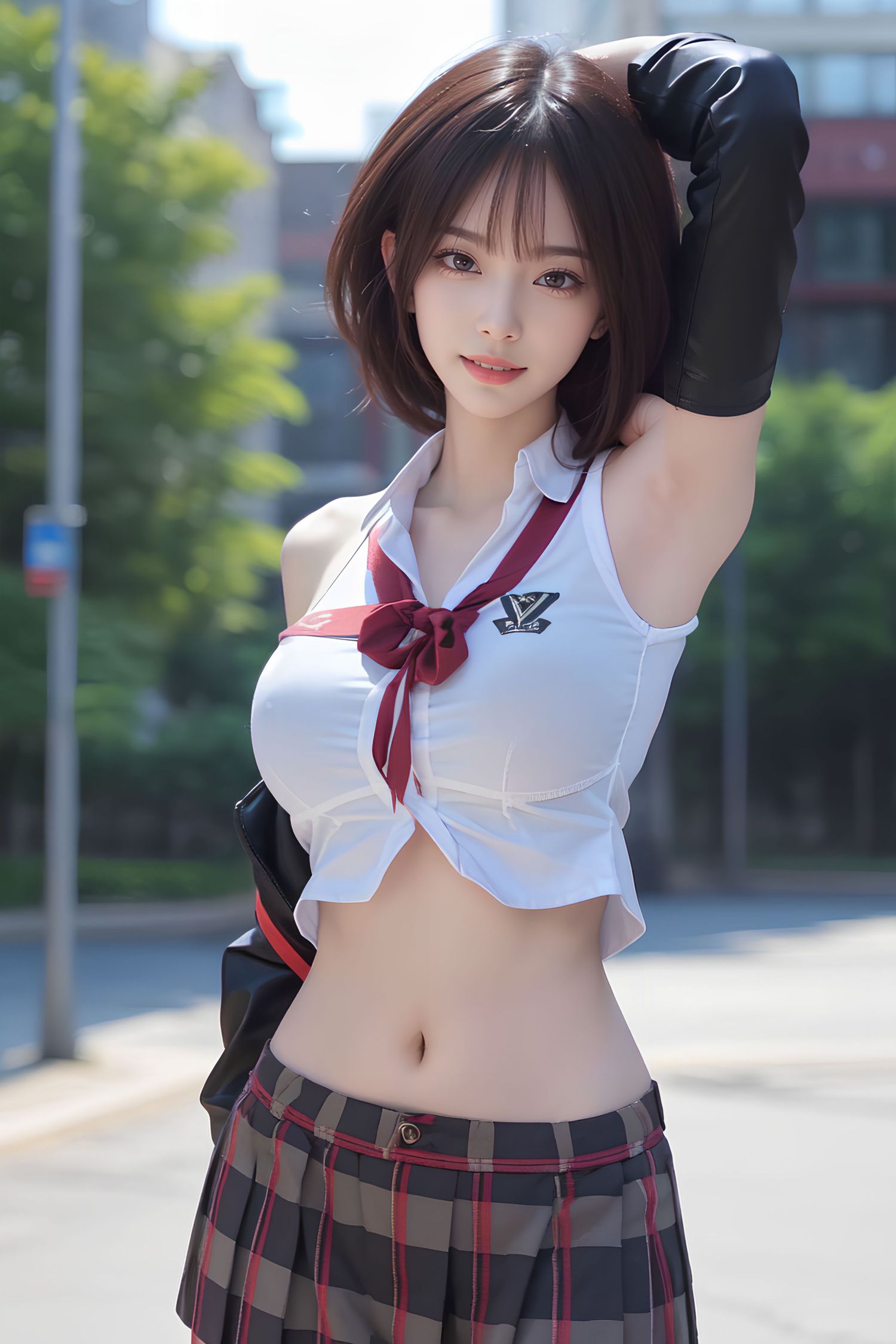 短发JK女子高生