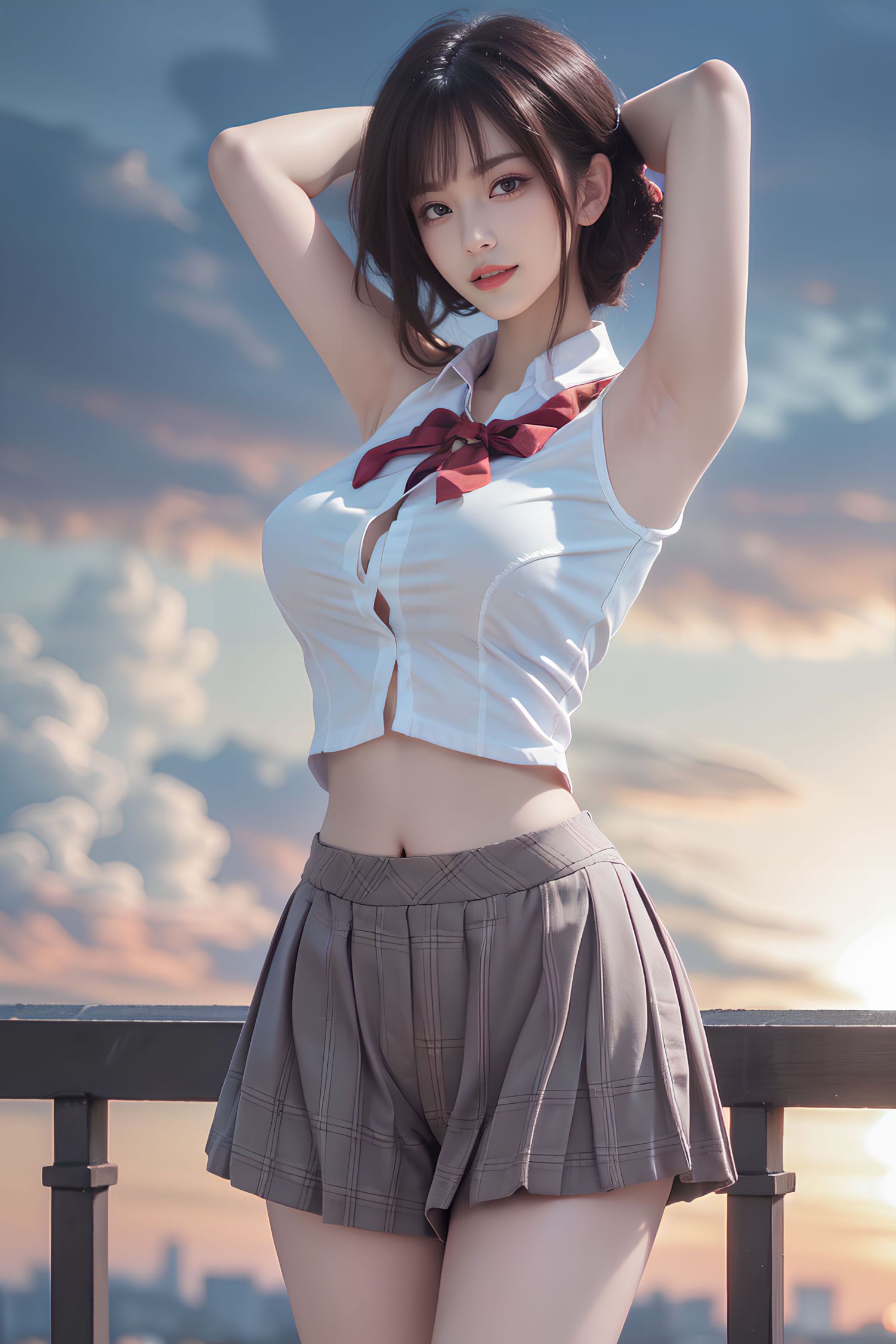 短发JK女子高生
