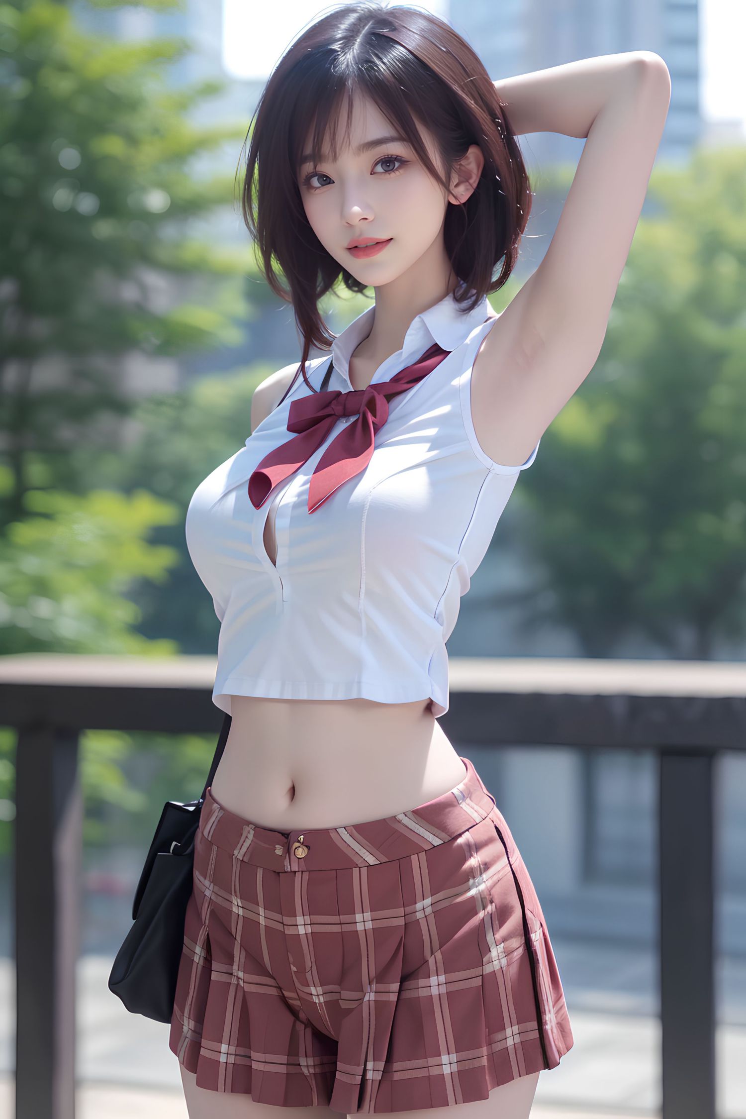 短发JK女子高生