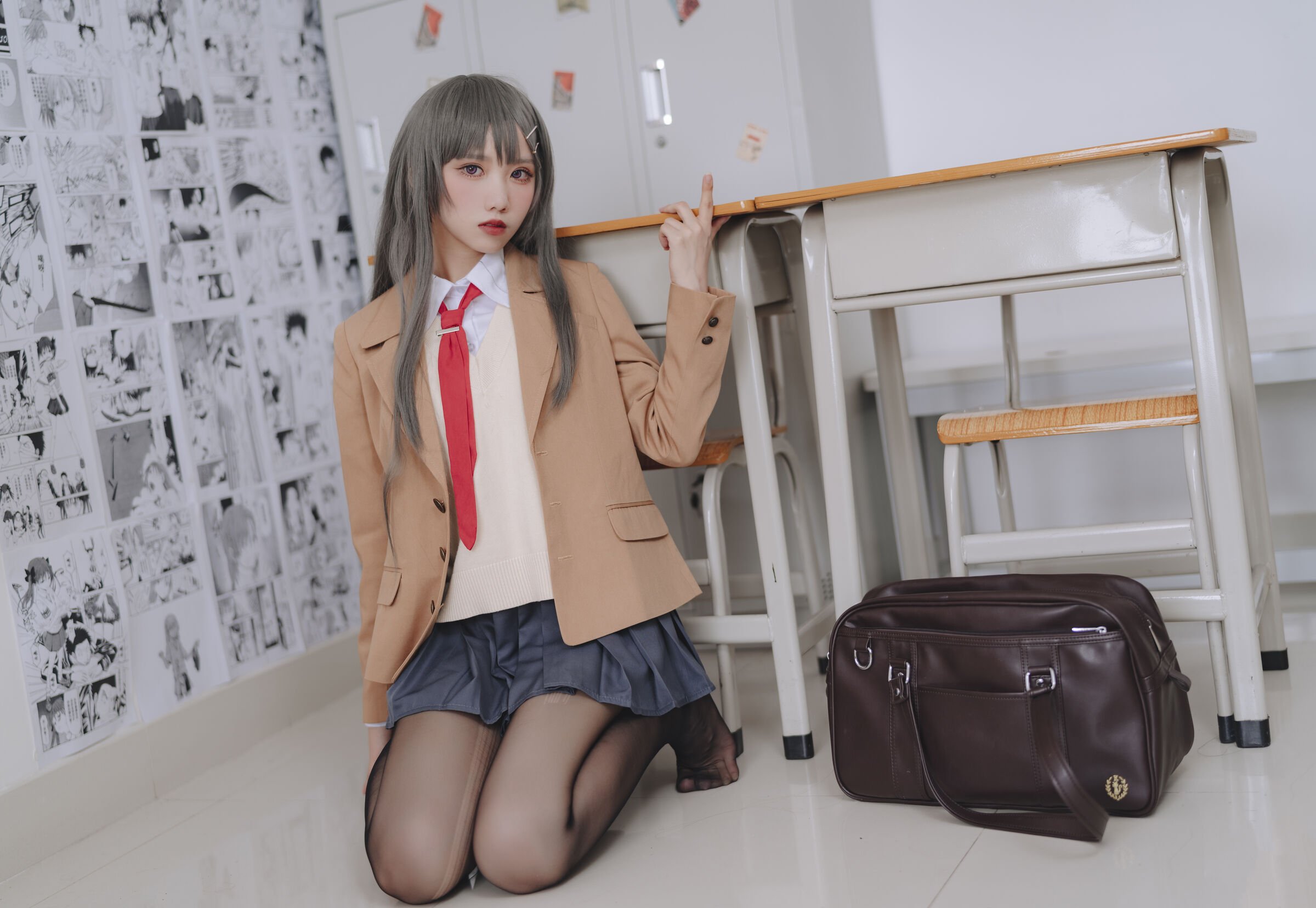 「กัวเมี่ยเจียงw」มาอี้ ชุดนักเรียน – ภาพดิจิทัล