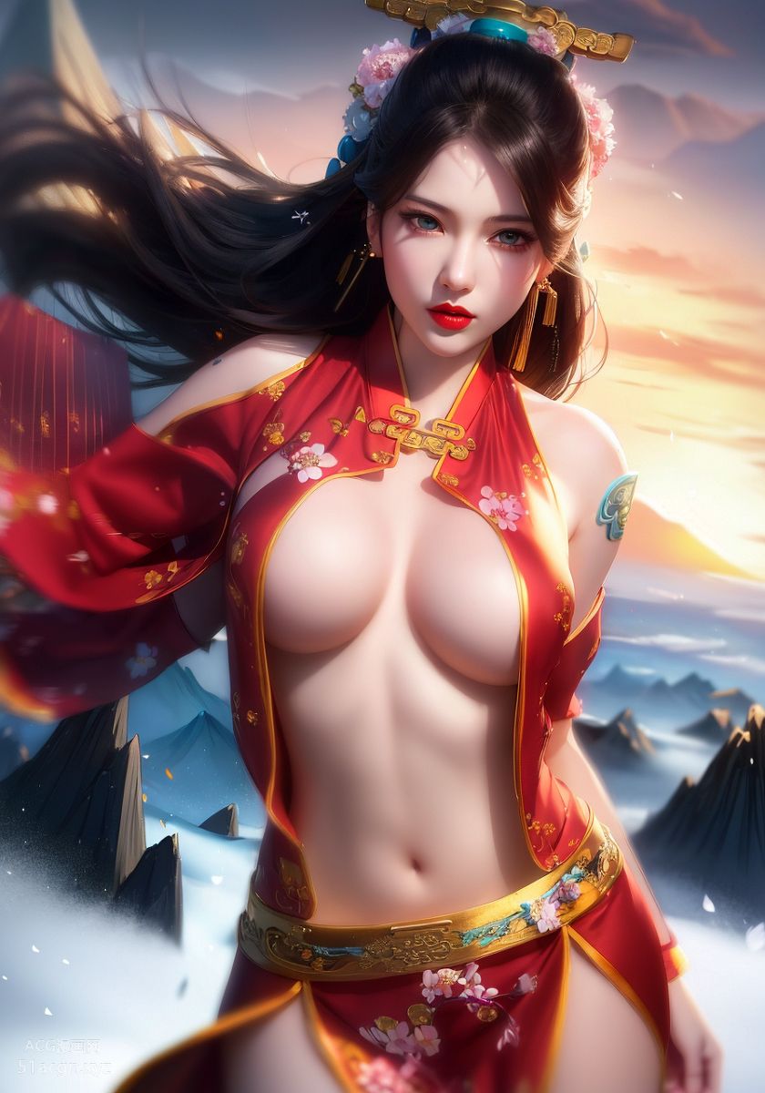 国风AI生成图精品合集 第一期-极致美颜美乳女孩【426P】 Part 3