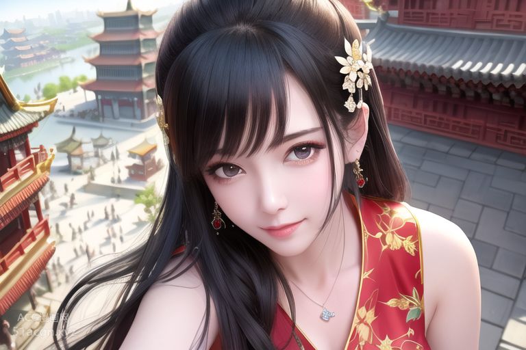 Bộ sưu tập ảnh AI tạo phong cách quốc gia cao cấp - Phần thứ hai: Kimono + Hán phục + Kỳ bào phong [1103P] Phần 2