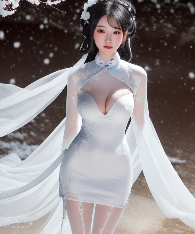 국풍 AI 생성 이미지 명품 모음집 제2탄 와복+한푸+기파오 스타일【1103P】 Part 7