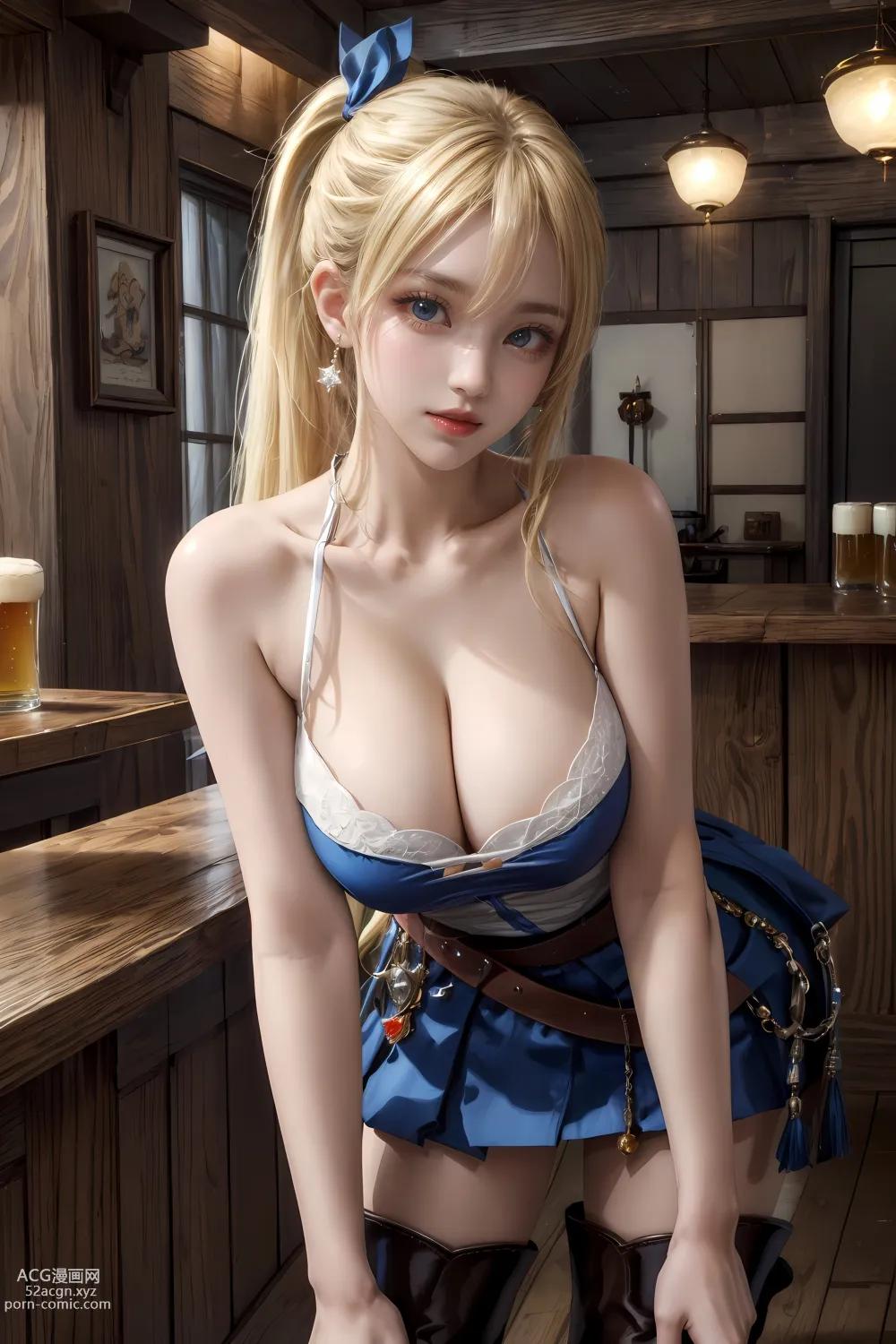 Anime Girl ] 【kuzan】Fairy Tail - Lucy (nữ phục vụ quán bar) 26