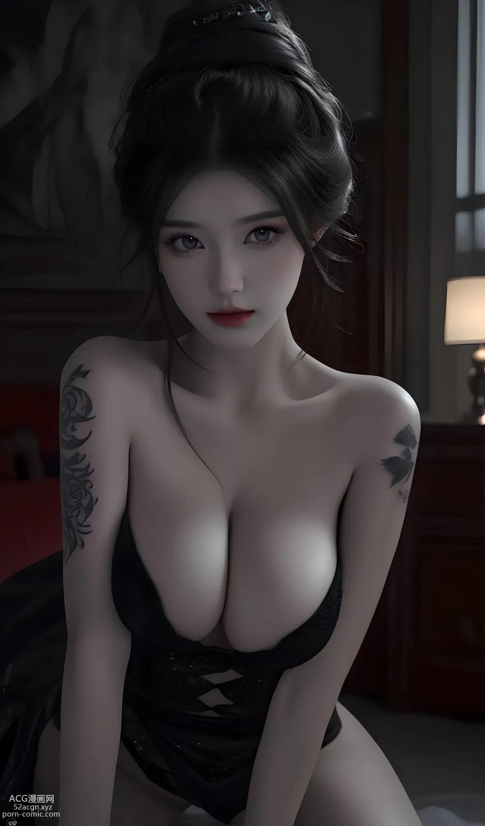 動漫女孩] [唯美] 夜魅 – AI繪畫高品質古風圖集
