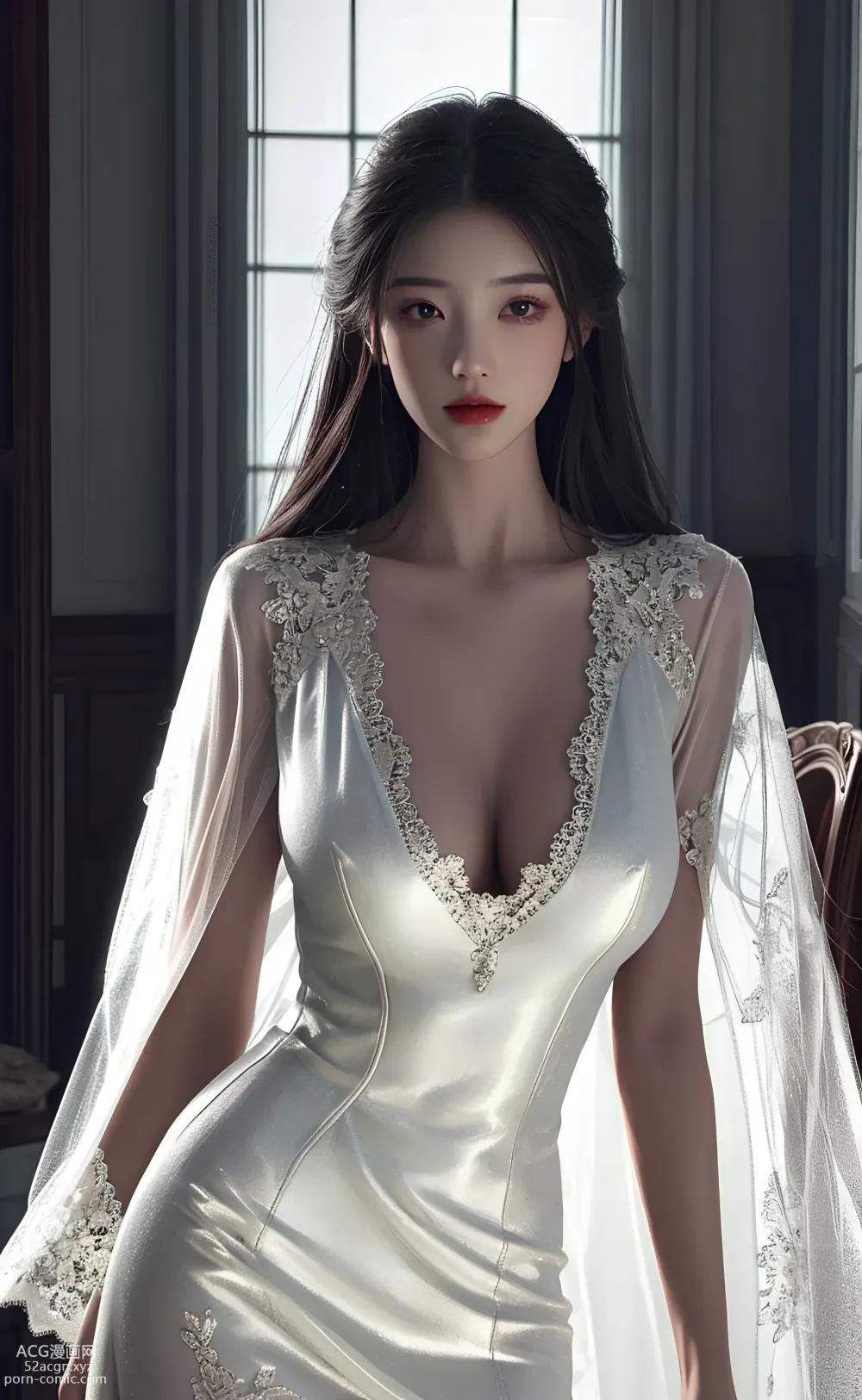 Anime Girl] [Aesthetic] White Erotic Lace Sheer Fabric – AI Painting High Quality Ancient Style Collection