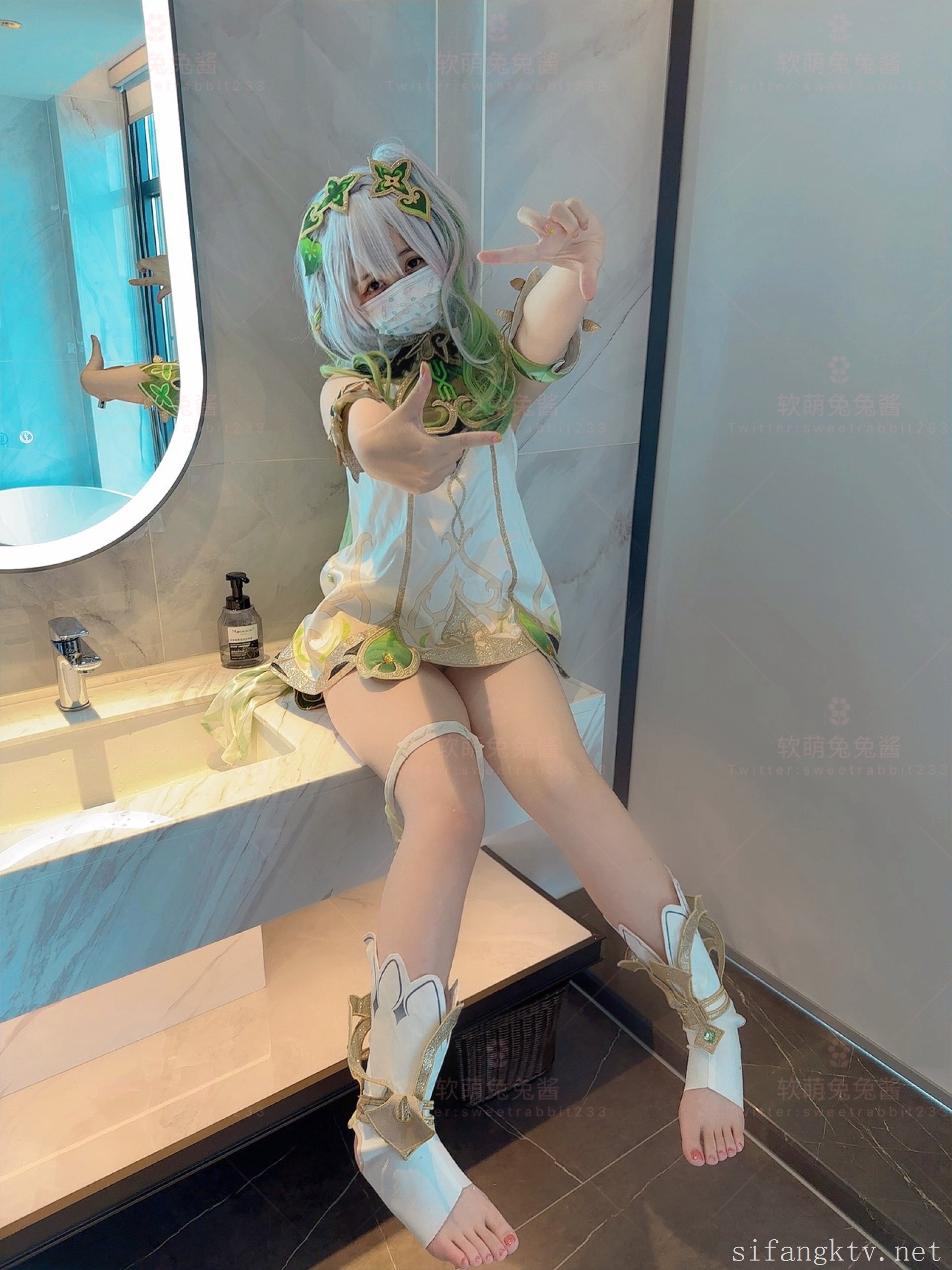 Soft and Cute Bunny Chan - Slime Grass God with GIF