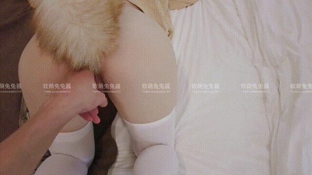 Soft Cute Bunny Chan Cat Lover GIF Photo Set