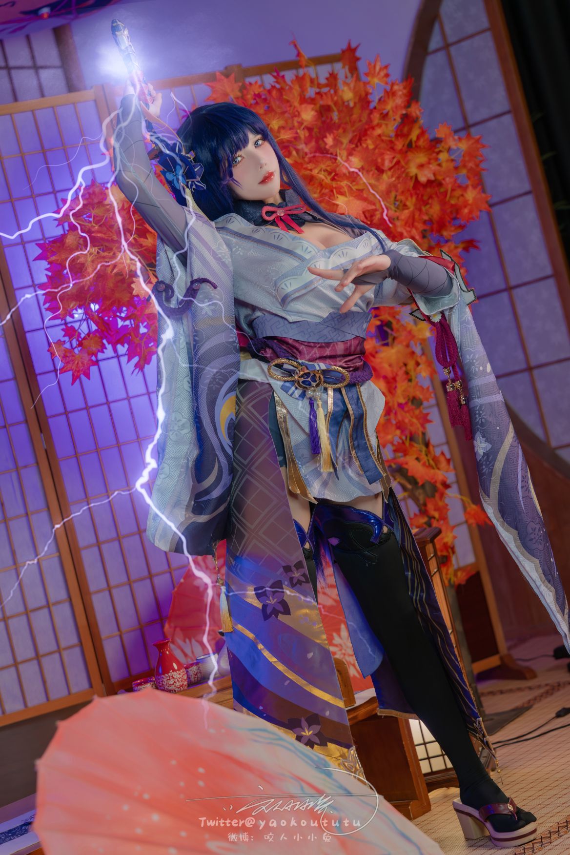 咬人小小兔(咬一口兔娘) - 3月作品 原神雷电将军 [76P1V-1.43G]
