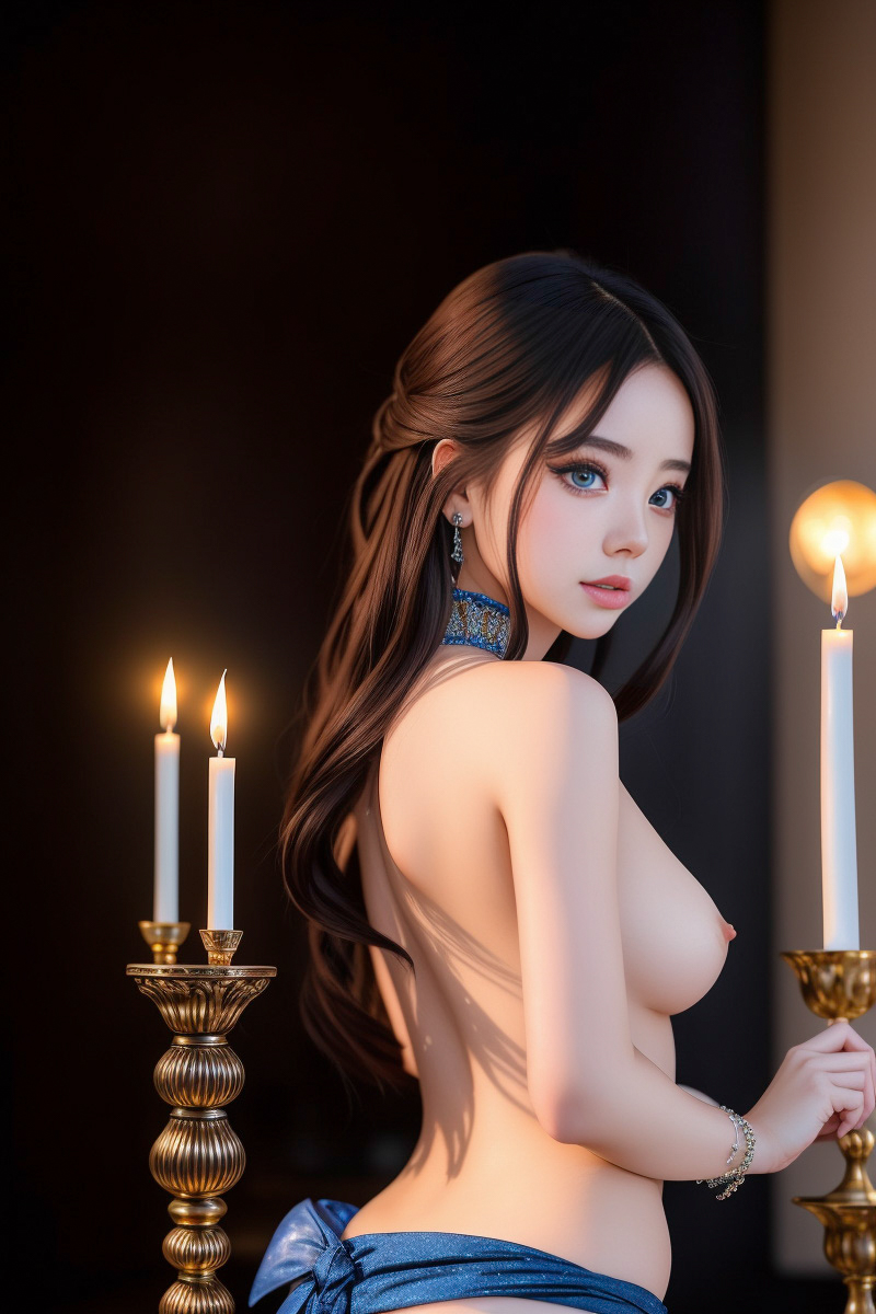 美麗的藍眼睛亞洲女孩