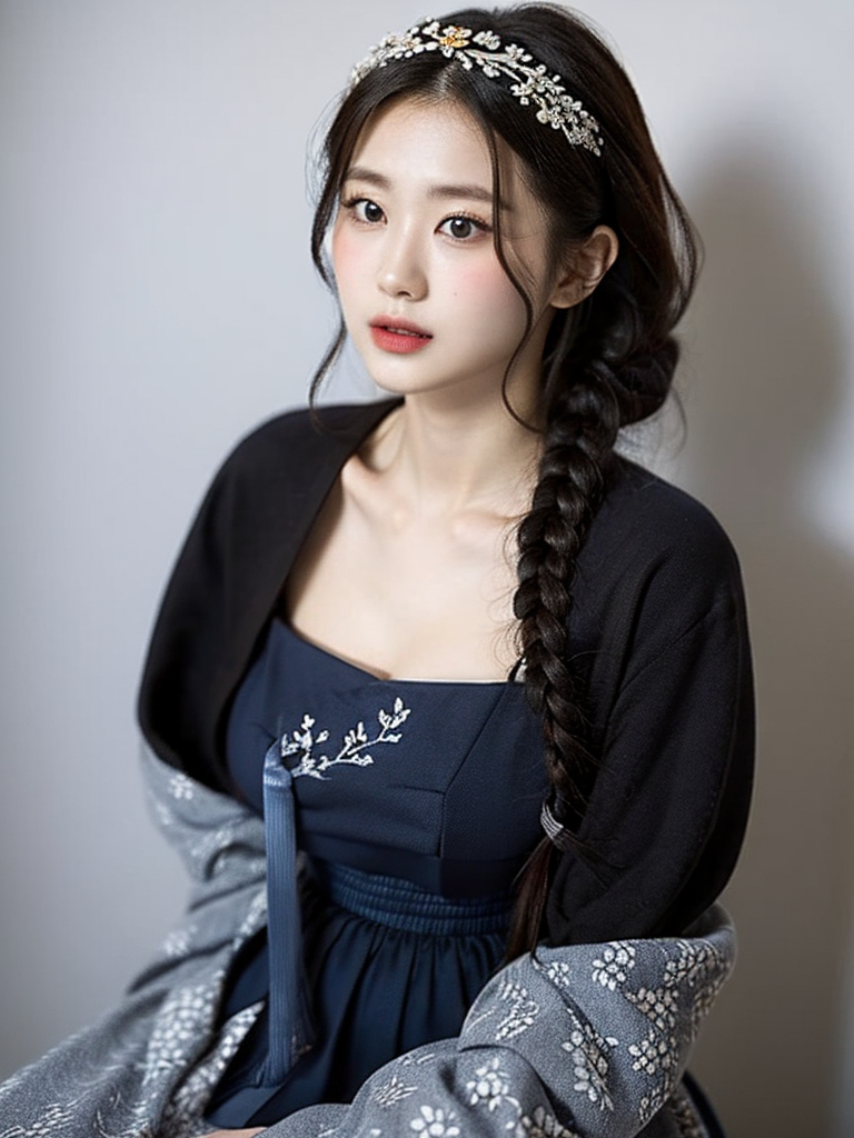 สาวชุดฮันบกเกาหลี