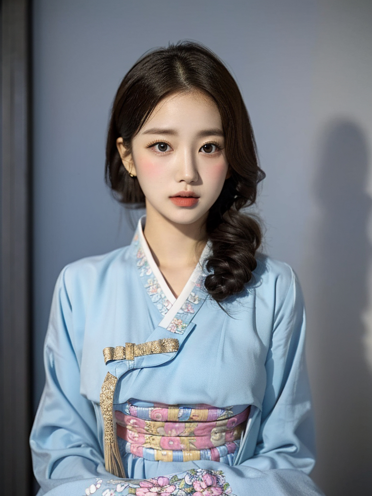 สาวชุดฮันบกเกาหลี
