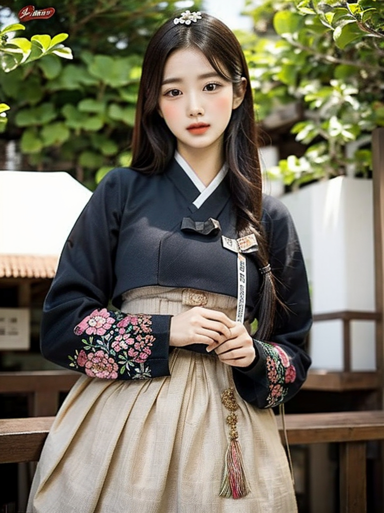 สาวชุดฮันบกเกาหลี