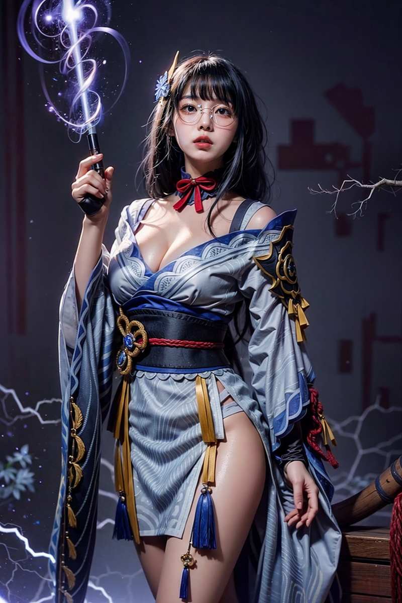 AI生成〜AI OFUG - 彼女の雷電将軍コスプレ