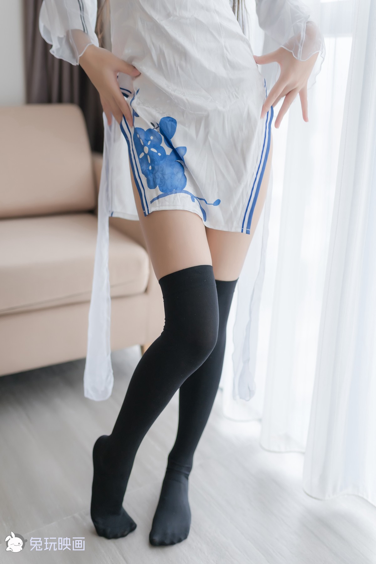 Cosplay 兔玩映画 白色旗袍