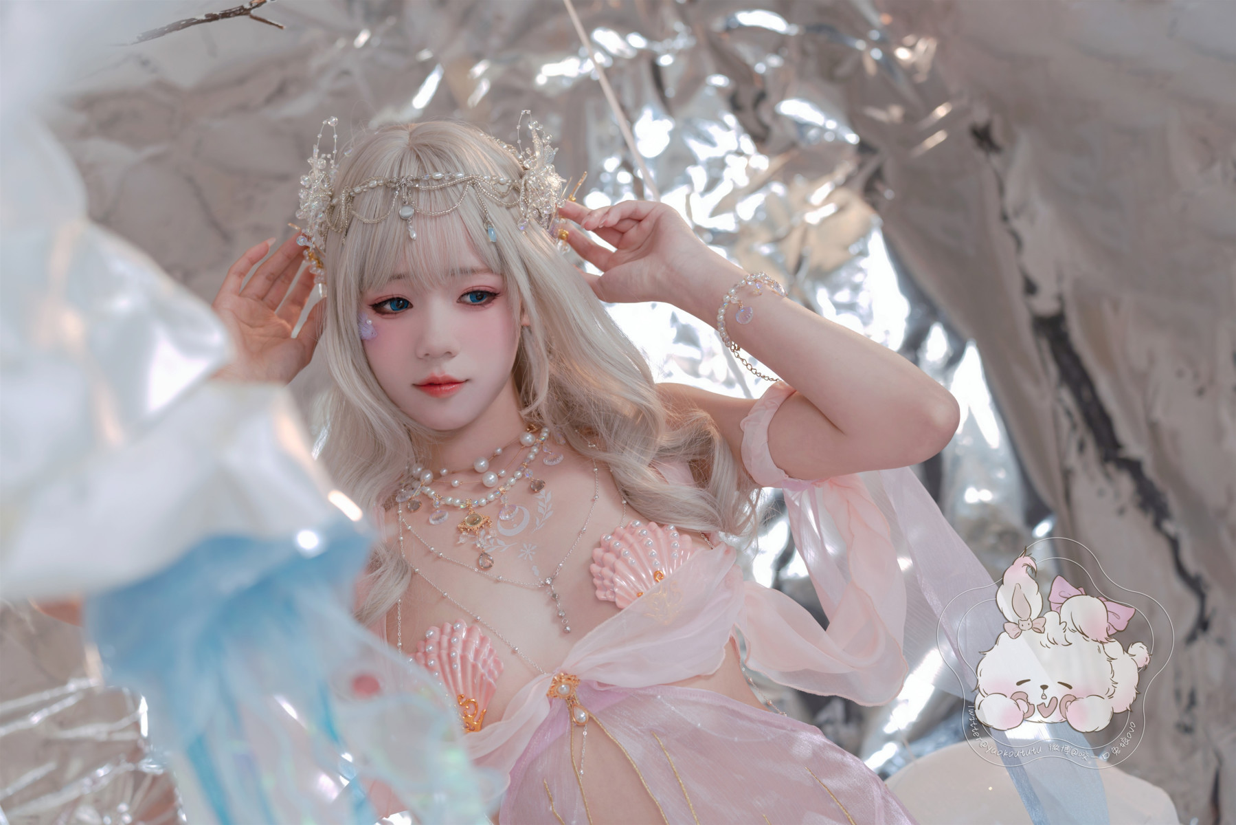 Cosplay 咬一口兔娘 海的女儿 美人鱼 Mermaid