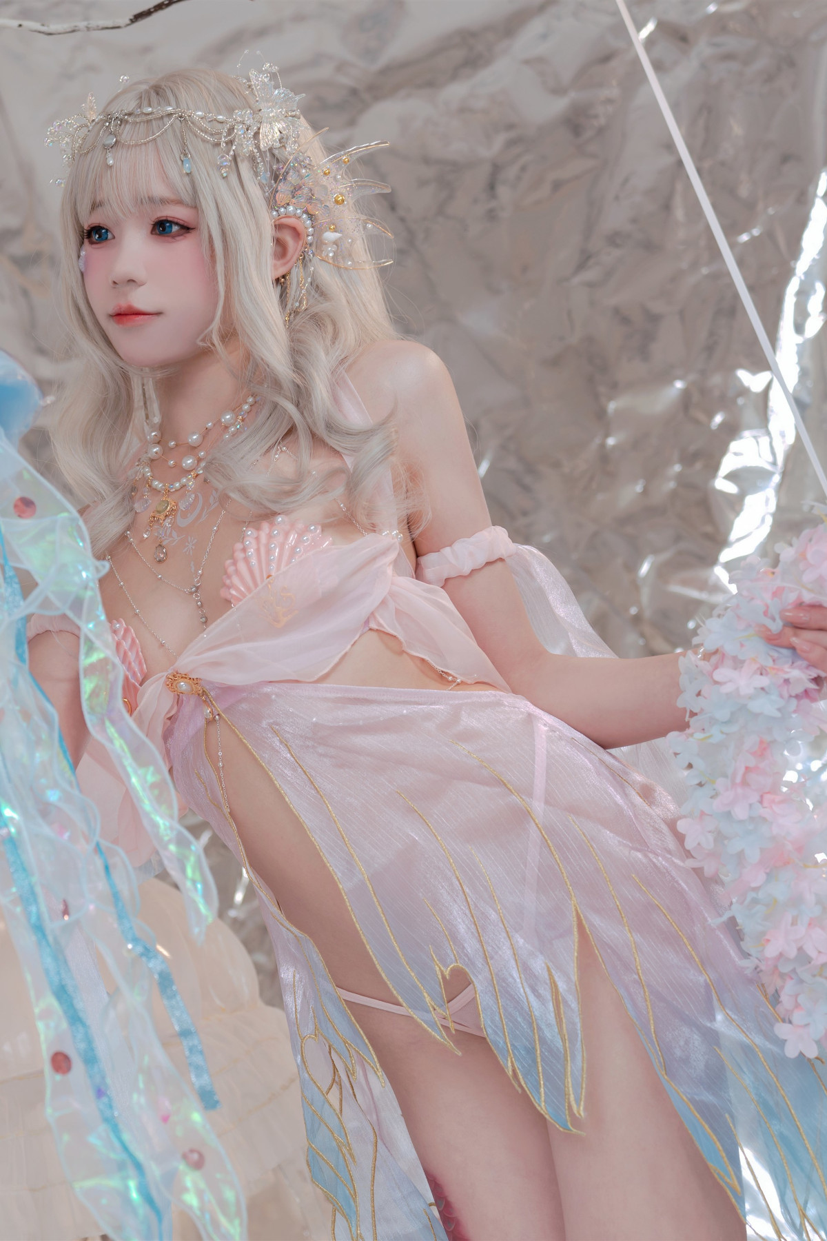 Cosplay 咬一口兔娘 海的女儿 美人鱼 Mermaid