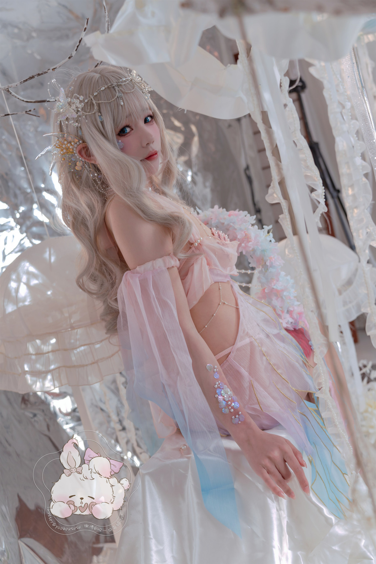 Cosplay 咬一口兔娘 海的女儿 美人鱼 Mermaid