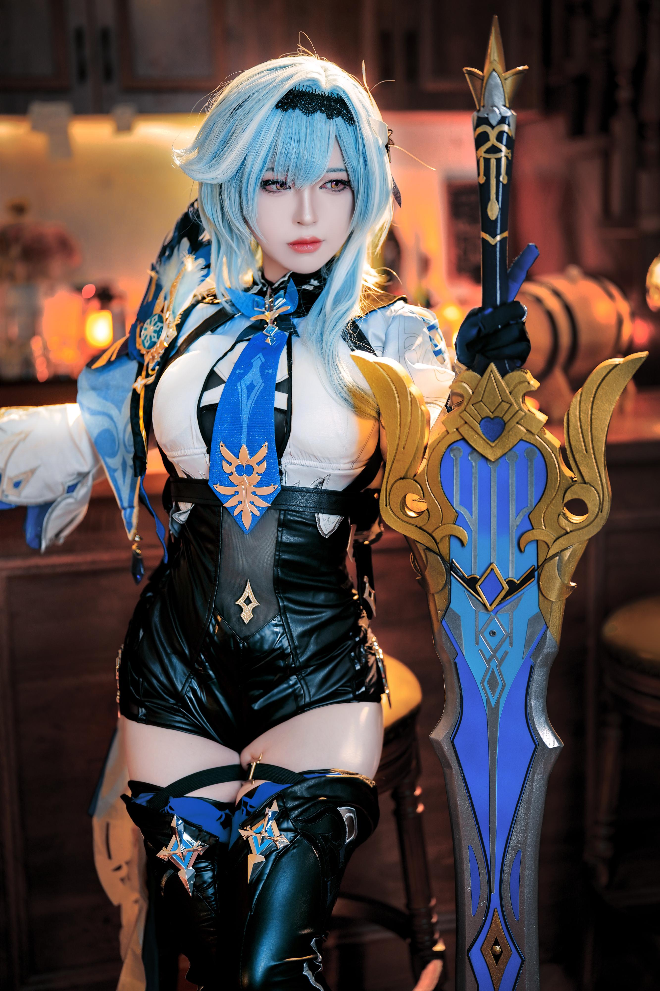 半半子 原神优菈 Cosplay 76P