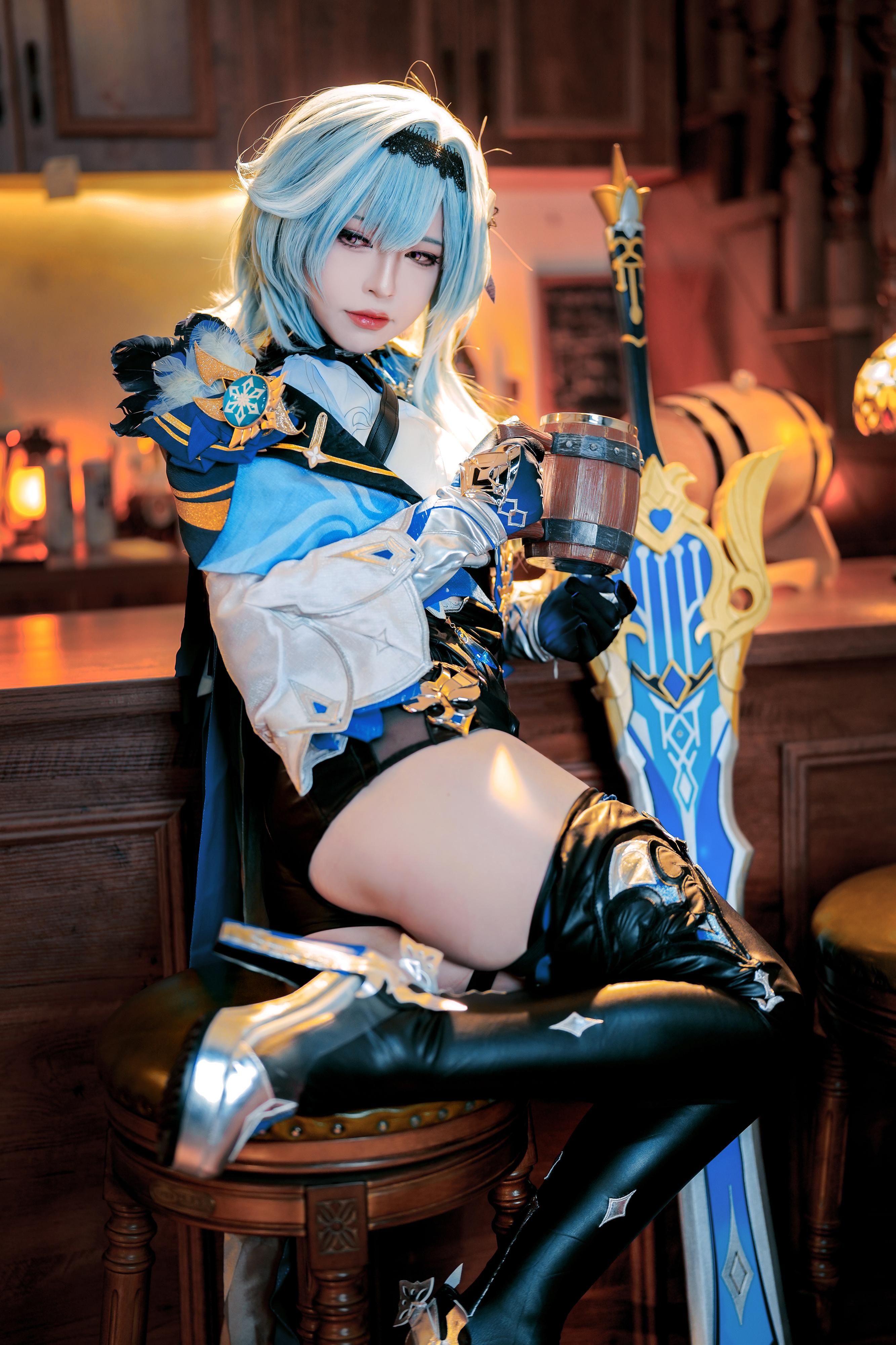 半半子 原神优菈 Cosplay 76P