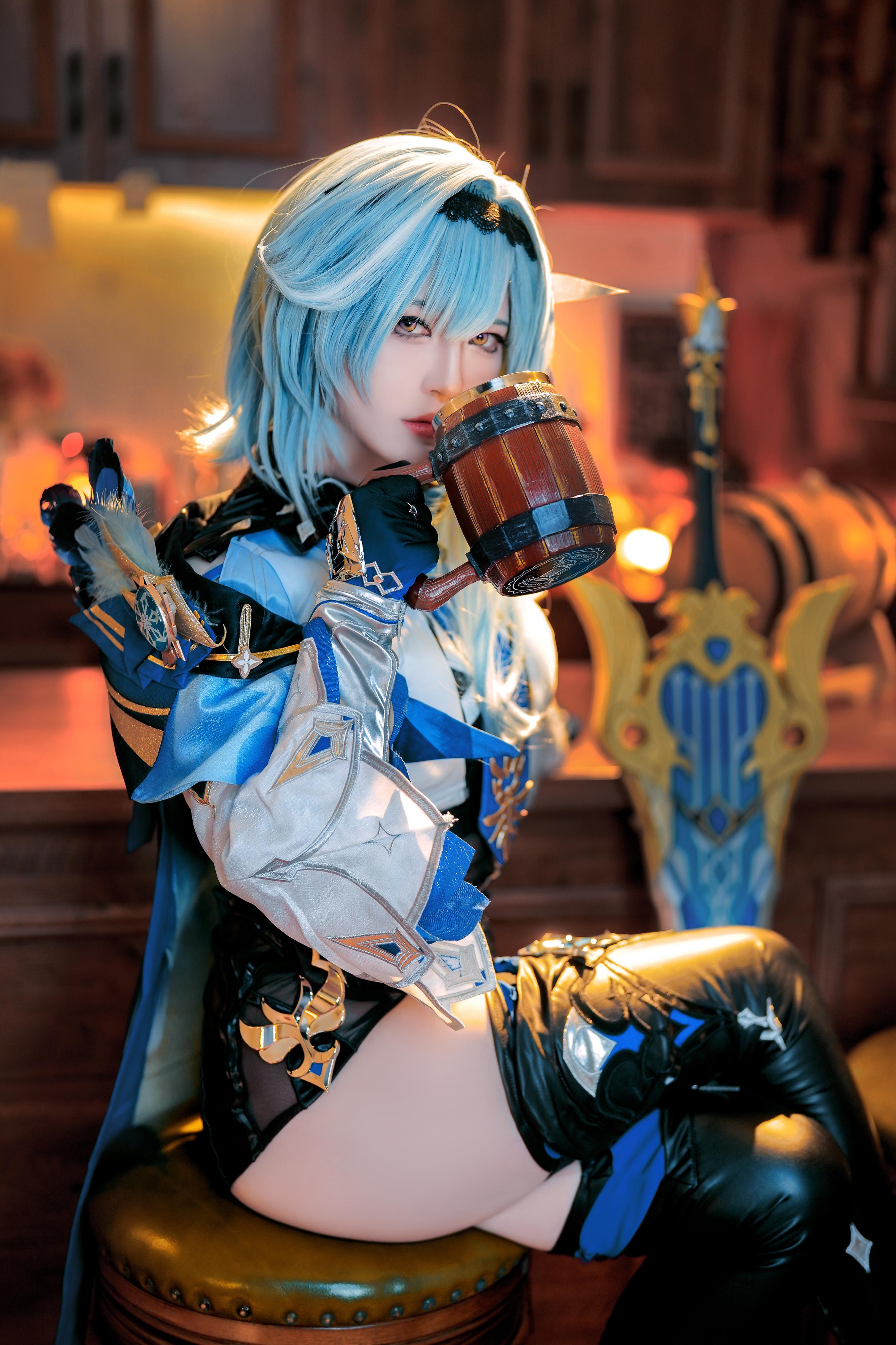半半子 原神优菈 Cosplay 76P