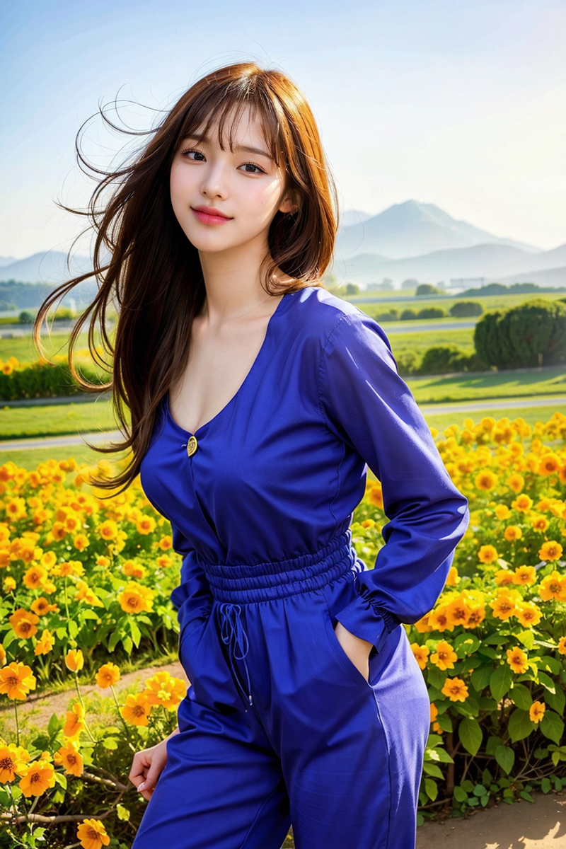 AI generated~NATSUNE-AI-V-neck Jumpsuit (V-neck jumpsuit)