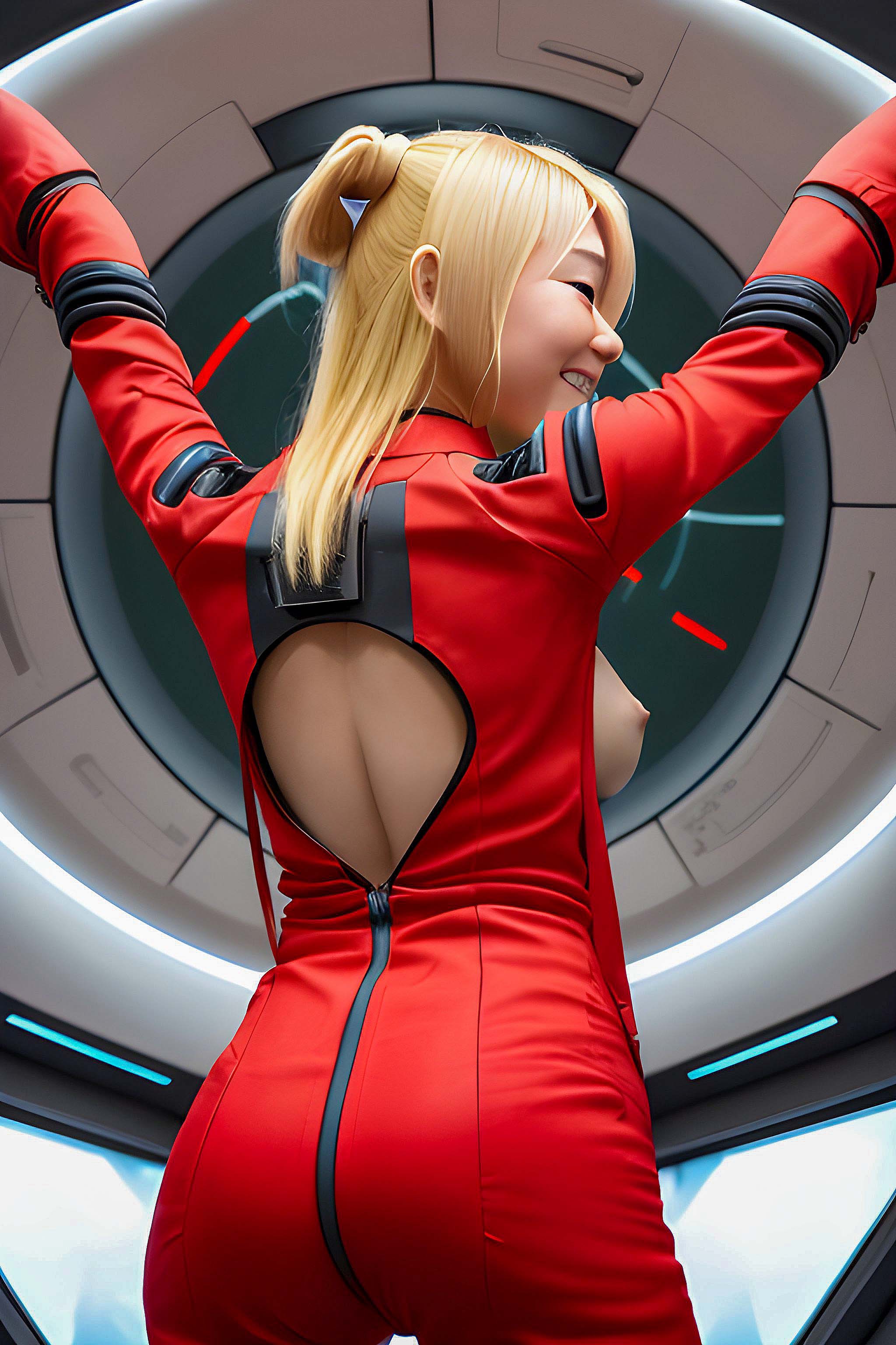 Hot Asian College Girls in Sci Fi Uniforms generated by AI