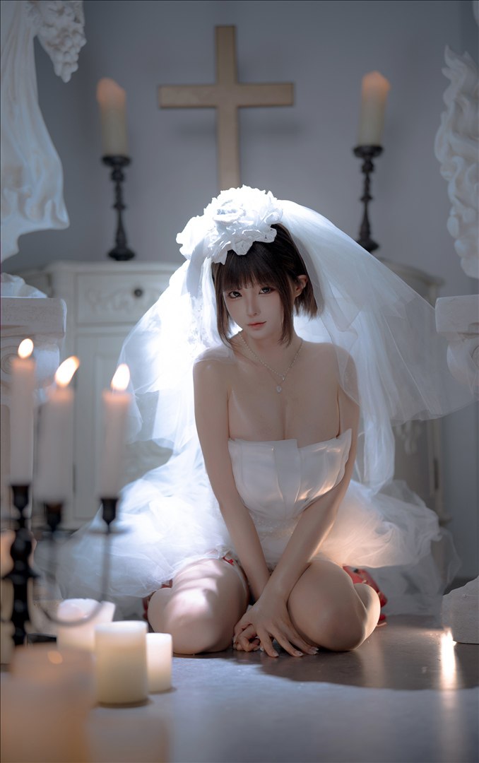 蠢沫沫《婚纱》212P 白丝写真套图