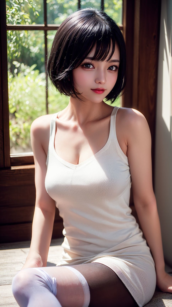 AI tạo ra ~ Chris - các cô gái tóc ngắn