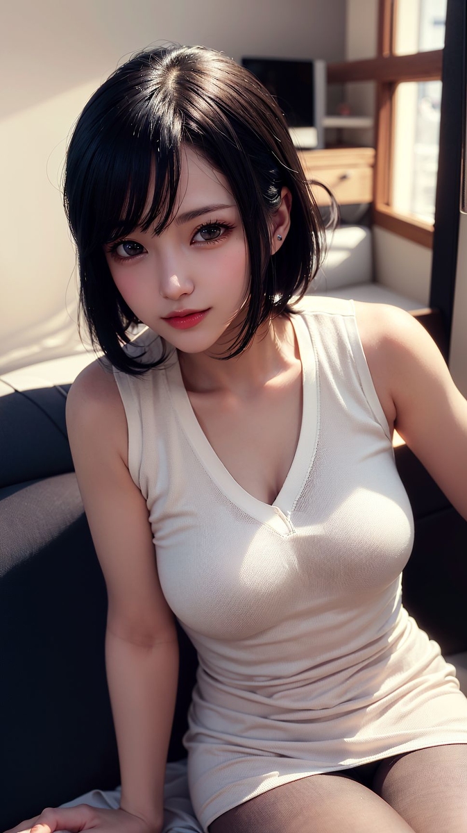AI 생성 ~ 크리스 - 짧은 머리 소녀들