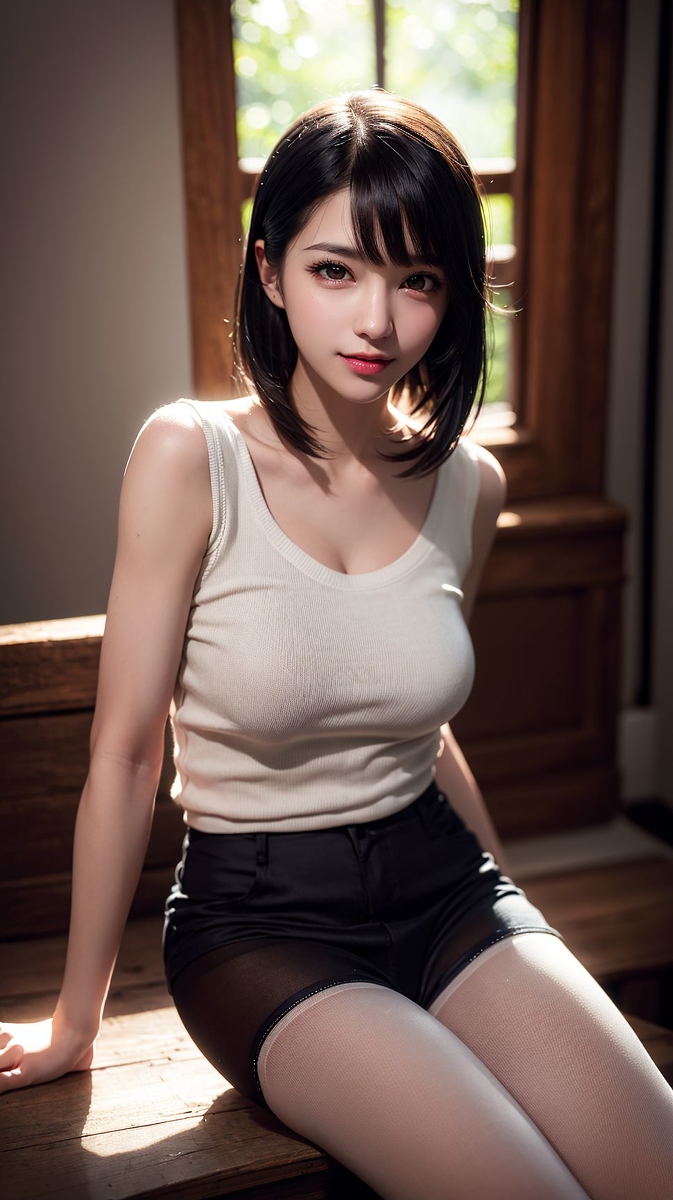 AI 생성 ~ 크리스 - 짧은 머리 소녀들