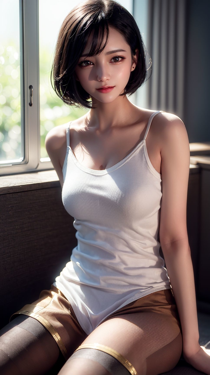 AI 생성 ~ 크리스 - 짧은 머리 소녀들