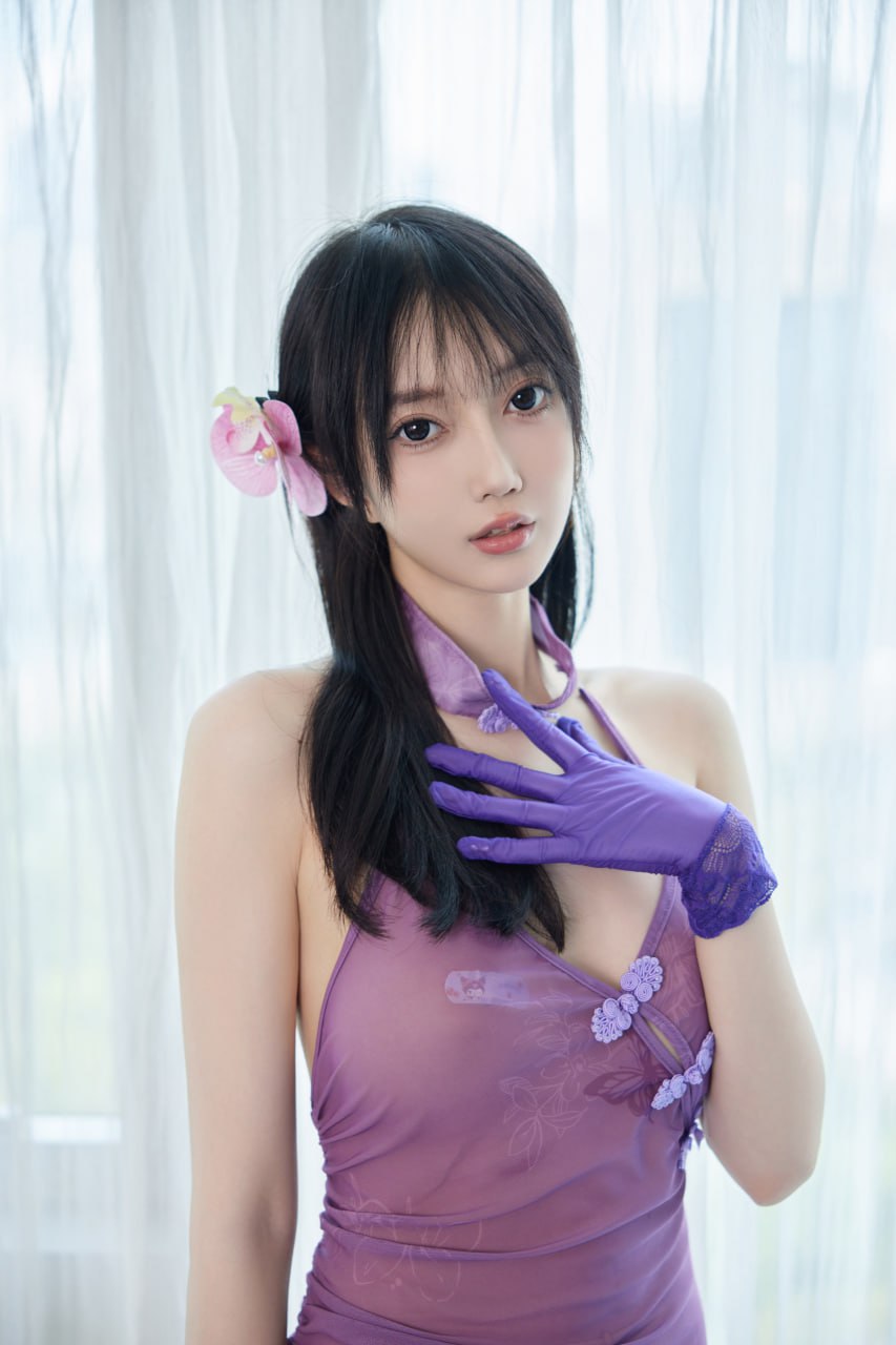 Nguyệt Nhi Nguyệt er - Sa mỏng màu tím