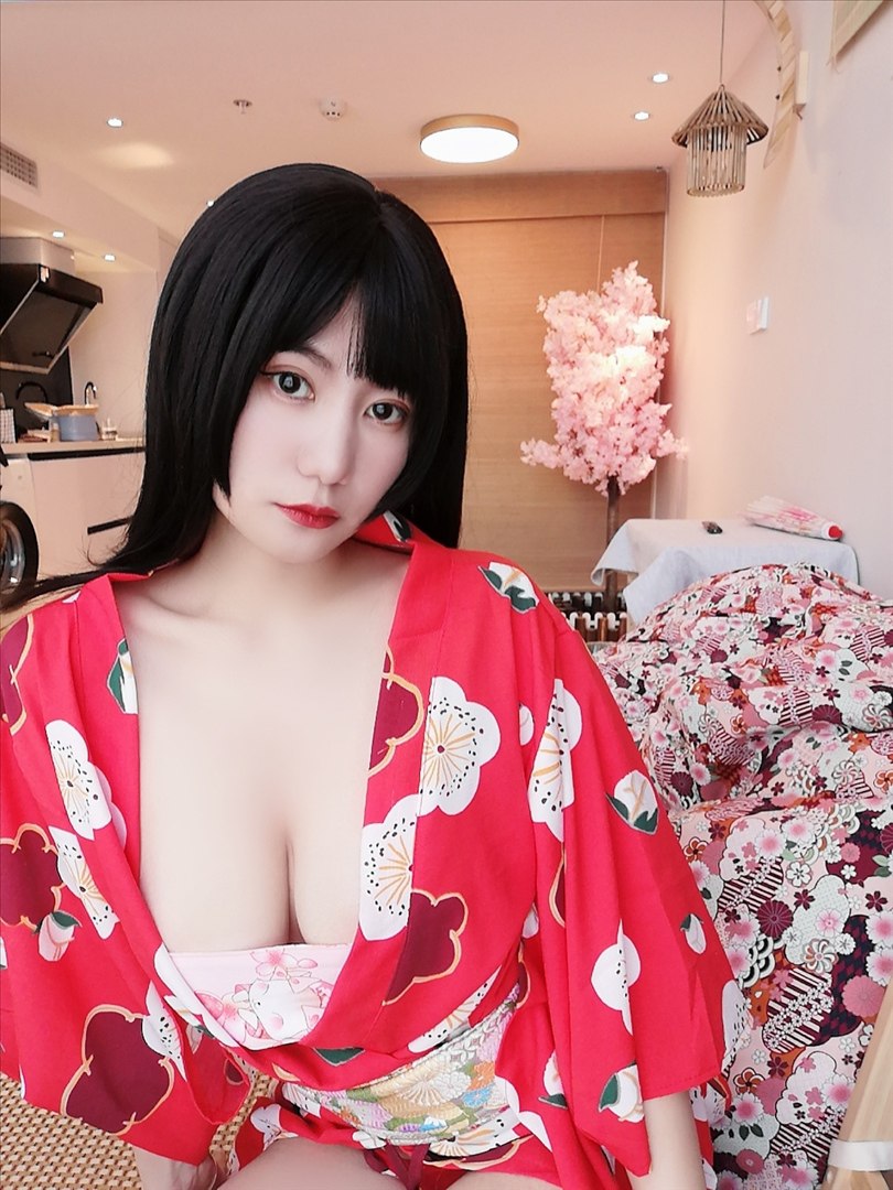 Tinh Lan là Lan Lan gọi Lan Mei ya - Thiếu nữ mặc áo kimono 33P