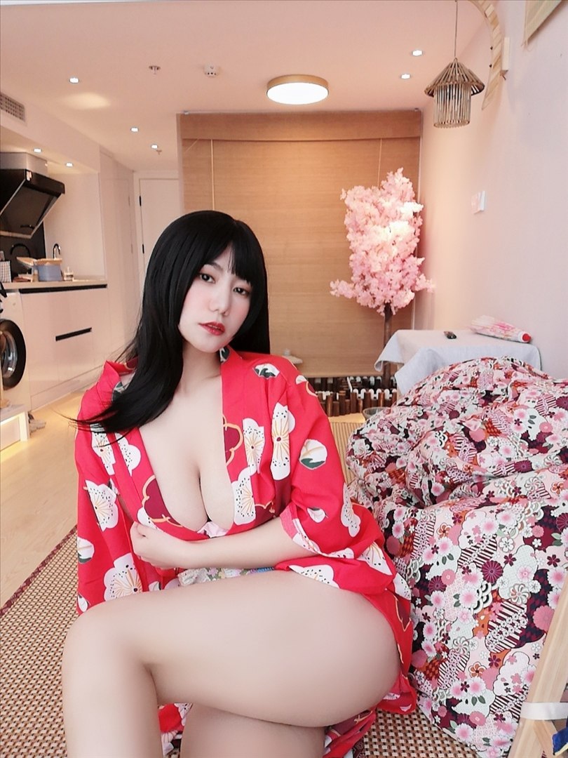 Tinh Lan là Lan Lan gọi Lan Mei ya - Thiếu nữ mặc áo kimono 33P