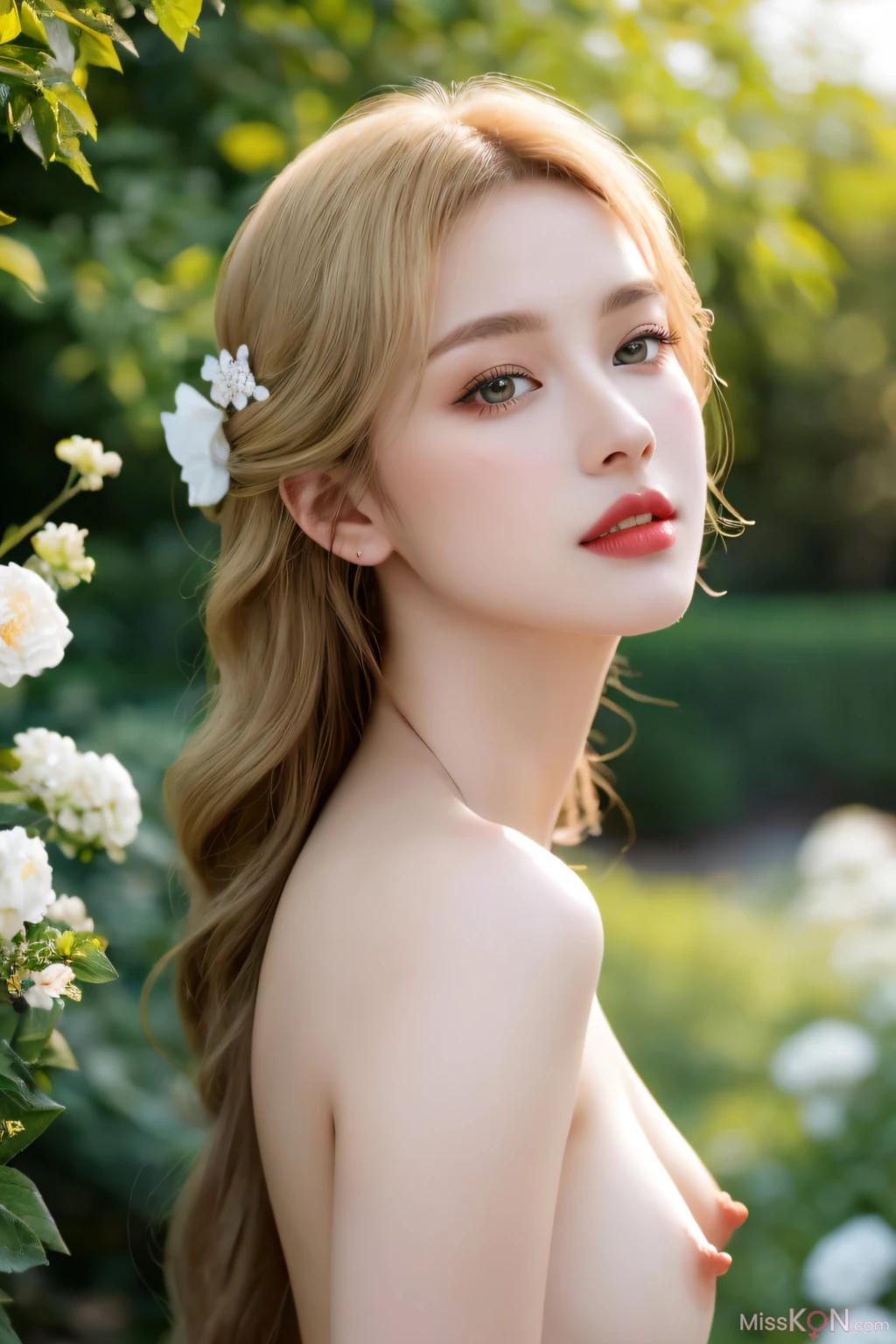 [AI Generated] 拟实画风 Vol.181 半露白裙 (110 photos)