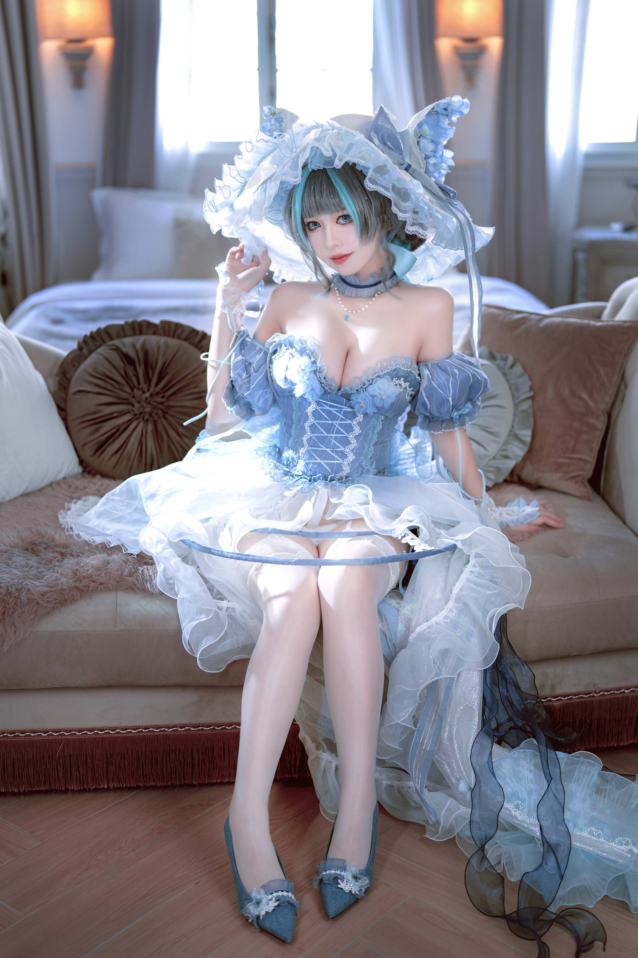 Ban Ban Zi Cosplay Cheshire Formal Dress