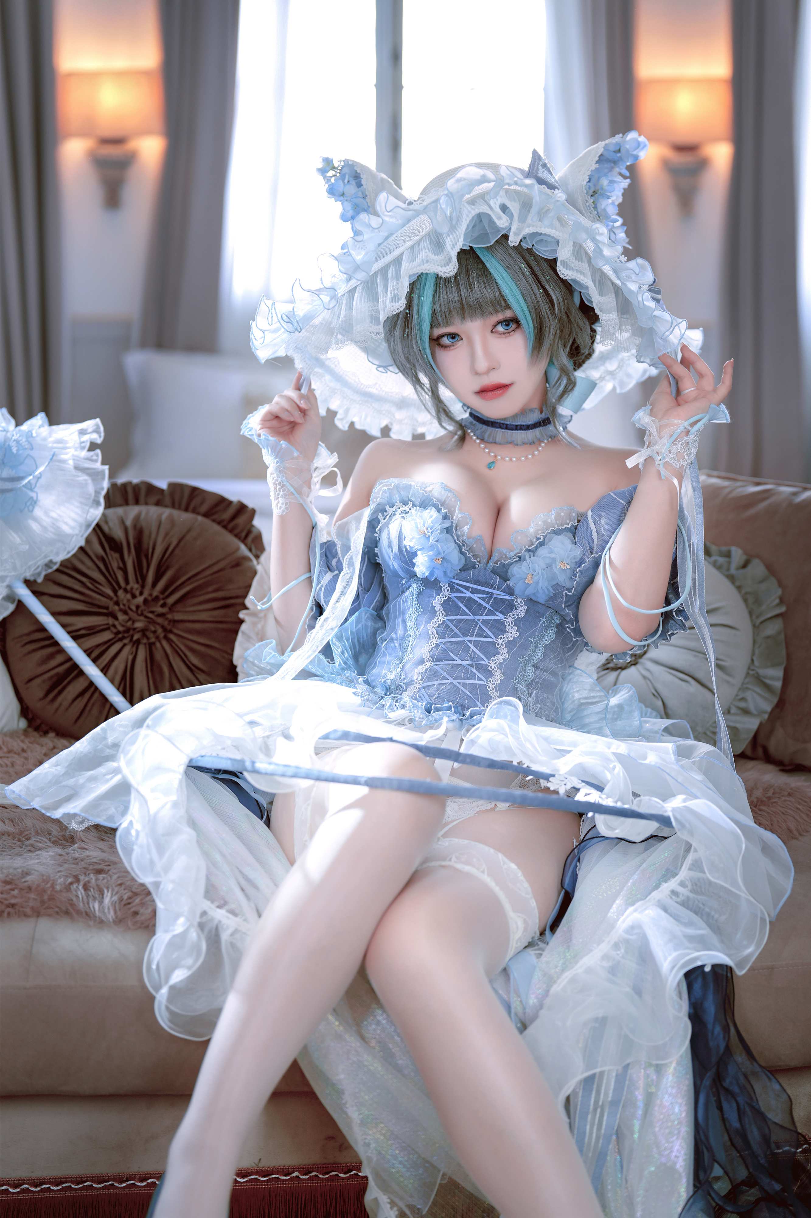 Ban Ban Zi Cosplay Cheshire Formal Dress