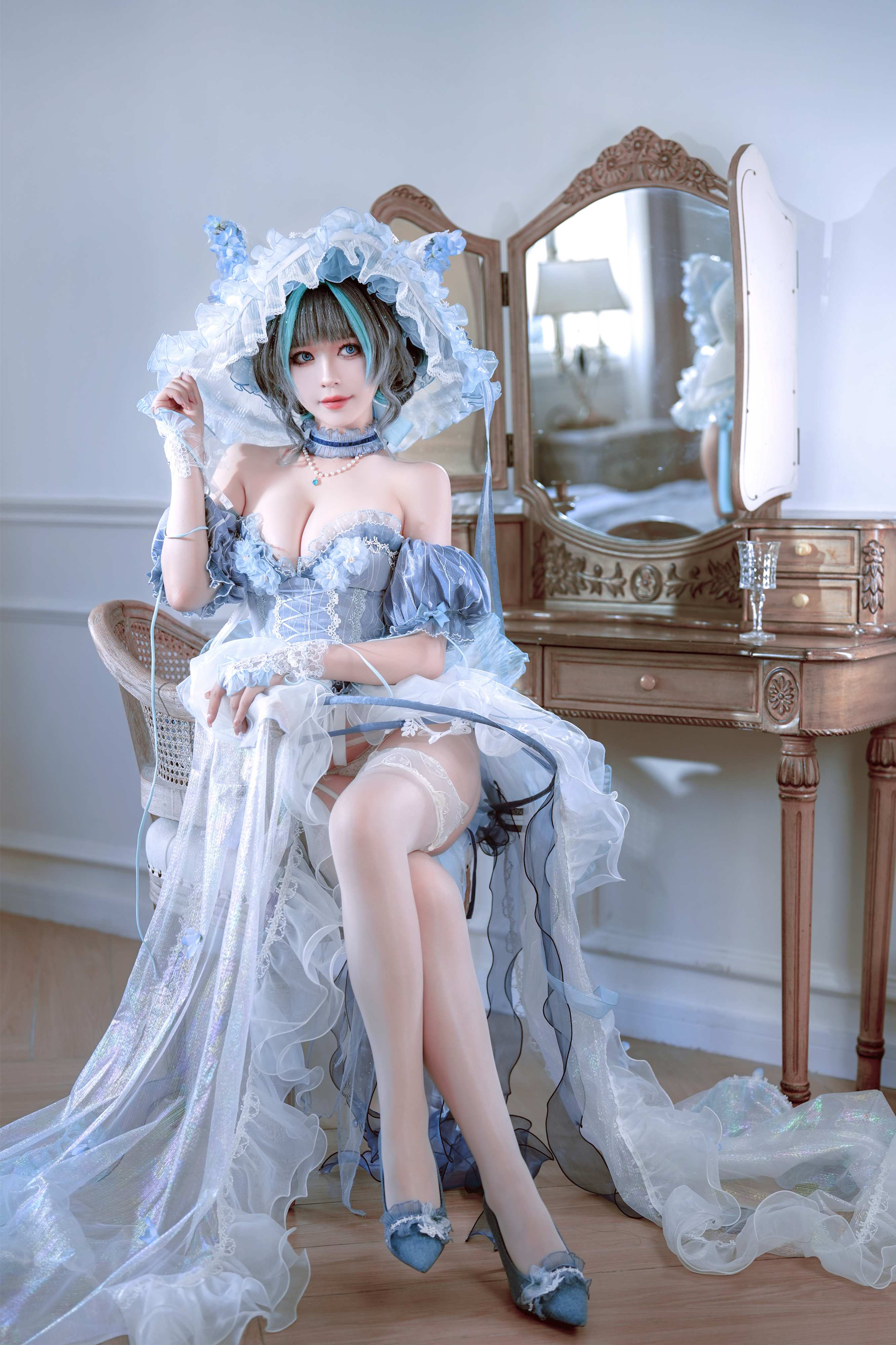 Ban Ban Zi Cosplay Cheshire Formal Dress