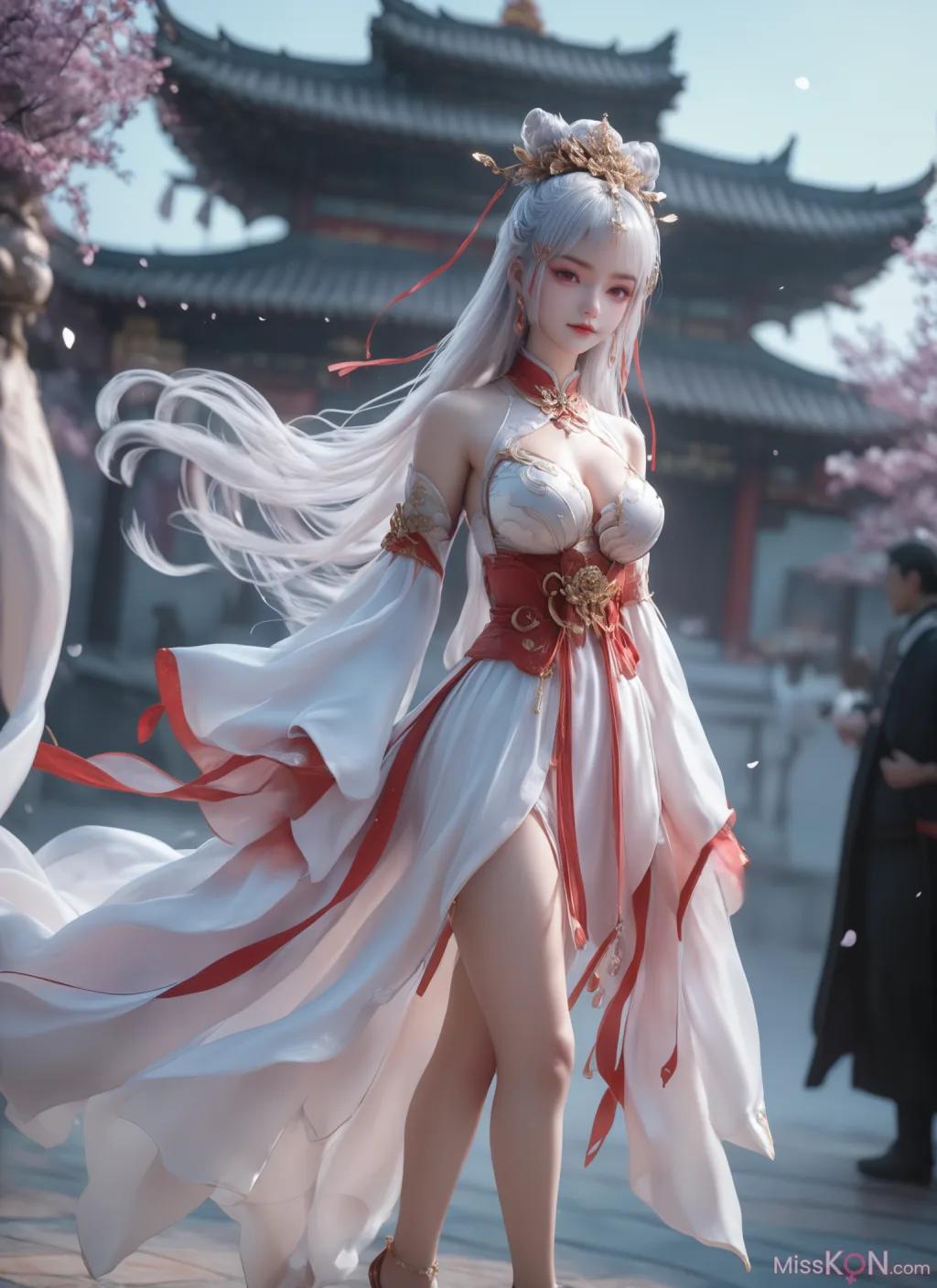 AI Generated] 完美世界-太陰玉兔 調教 銳克 (92 張照片)