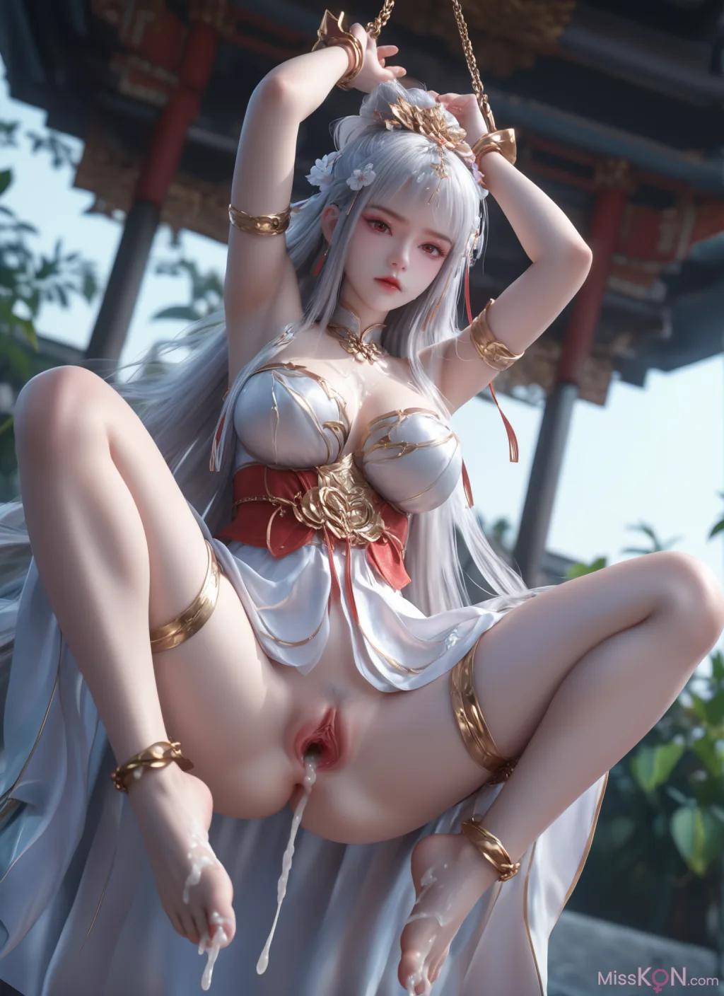 AI Generated] 完美世界-太陰玉兔 調教 銳克 (92 張照片)