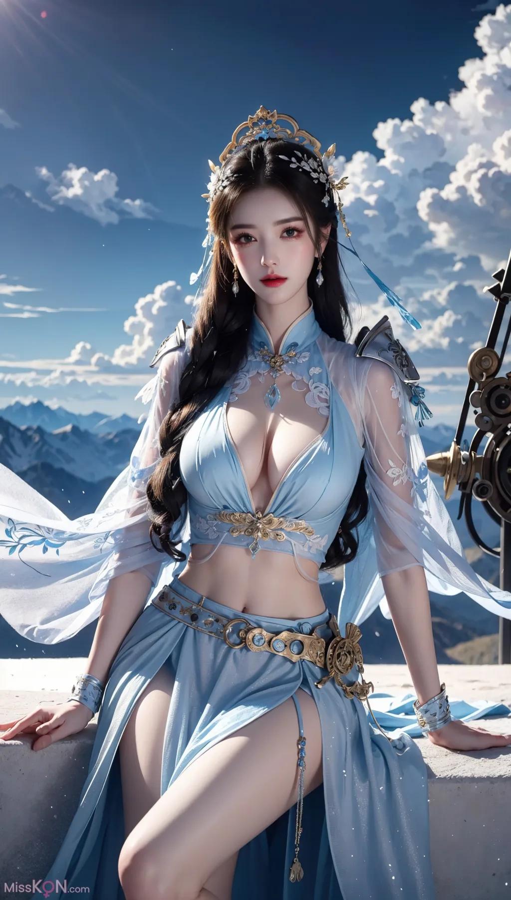 AI Generated] Frost Princess + Snow Maiden 【Ink Trace】 (207 photos)