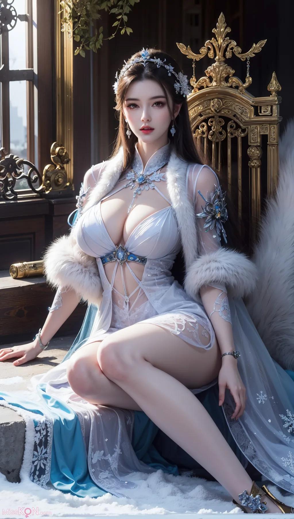 [AI Generated] 冰霜公主+冰雪少女【墨迹】 (207 photos)