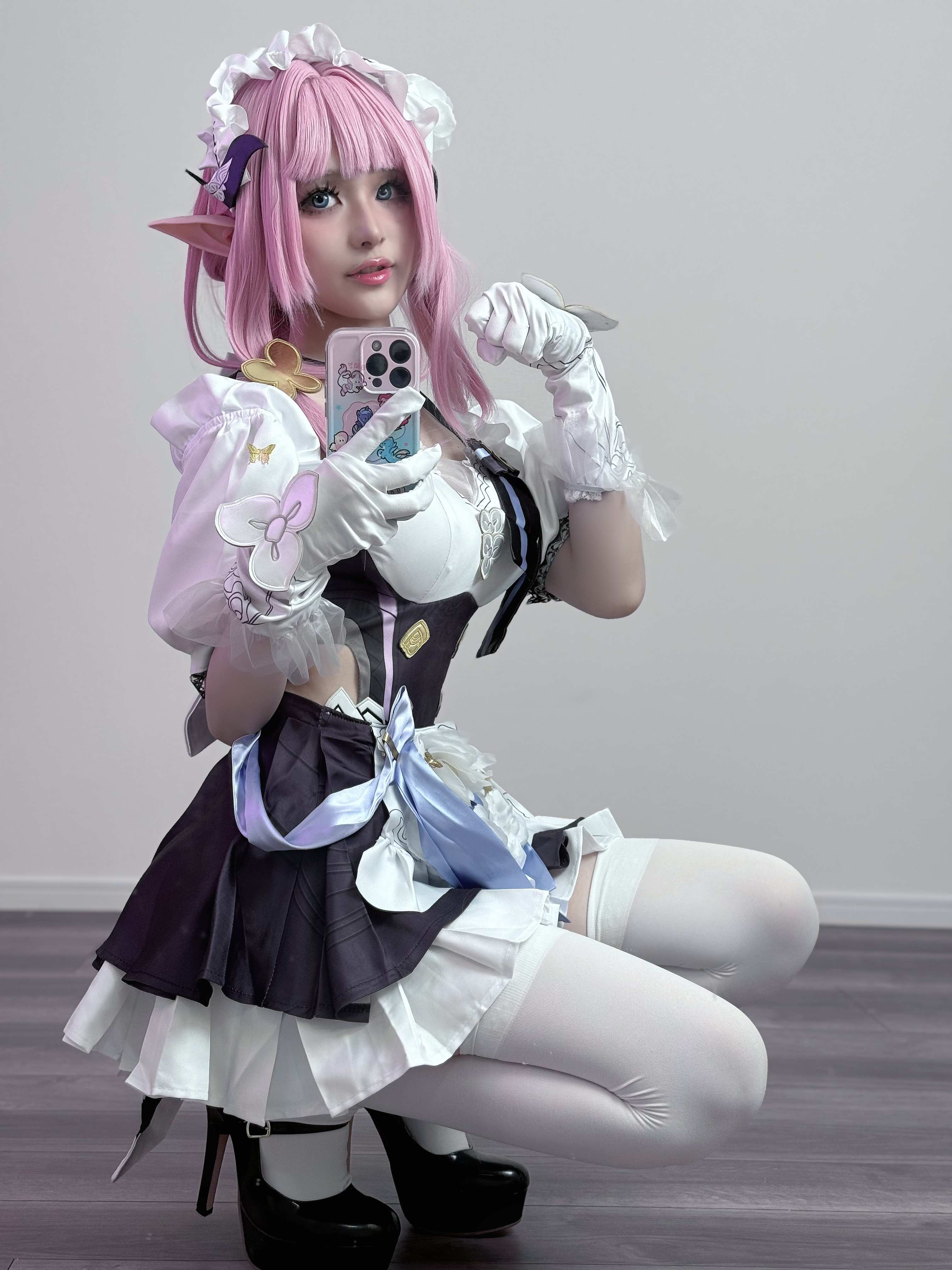 幼愛youmeko - Honkai Impact 3 Elysia trang phục hầu gái 20P