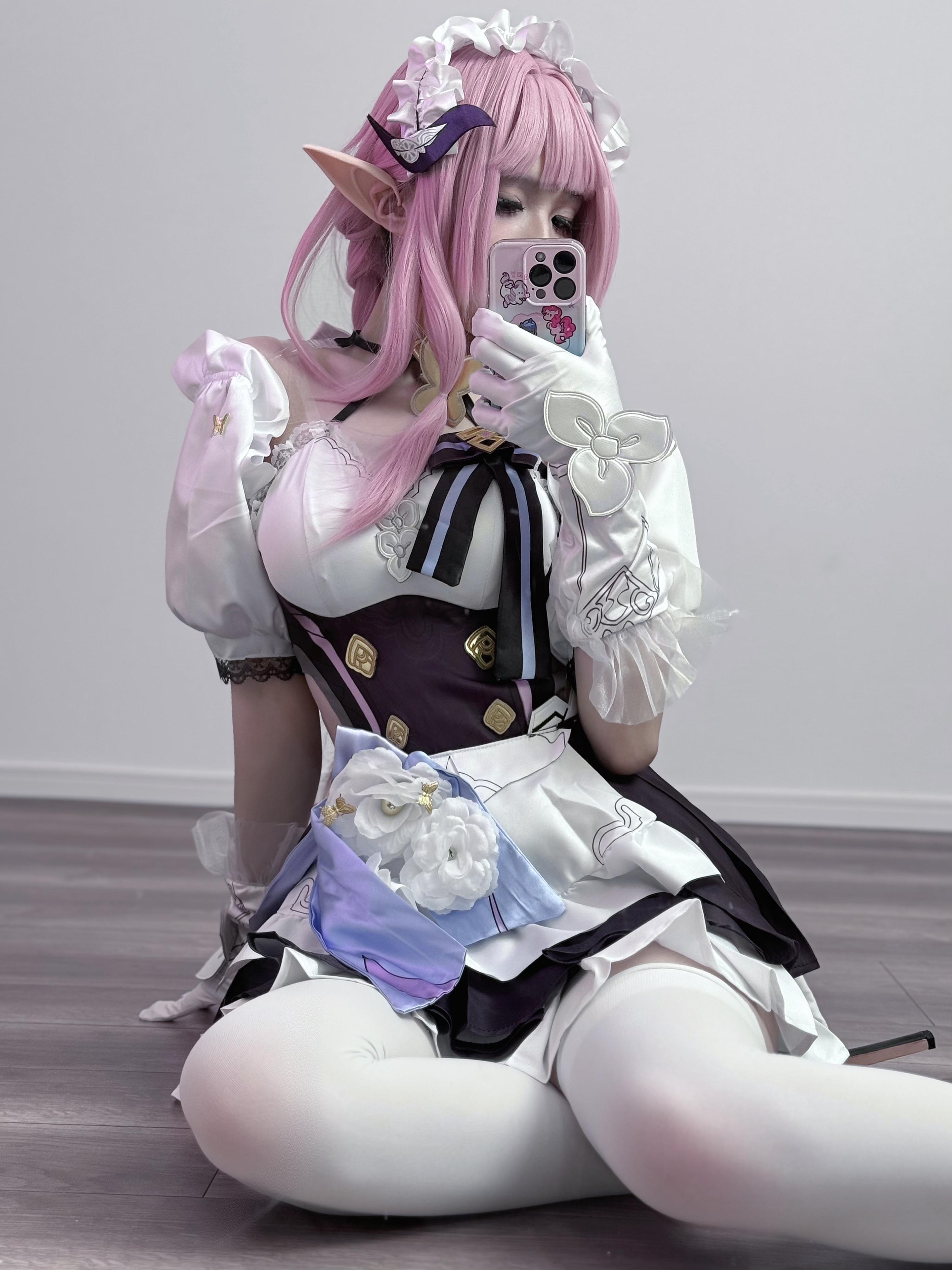 幼愛youmeko - Honkai Impact 3 Elysia trang phục hầu gái 20P