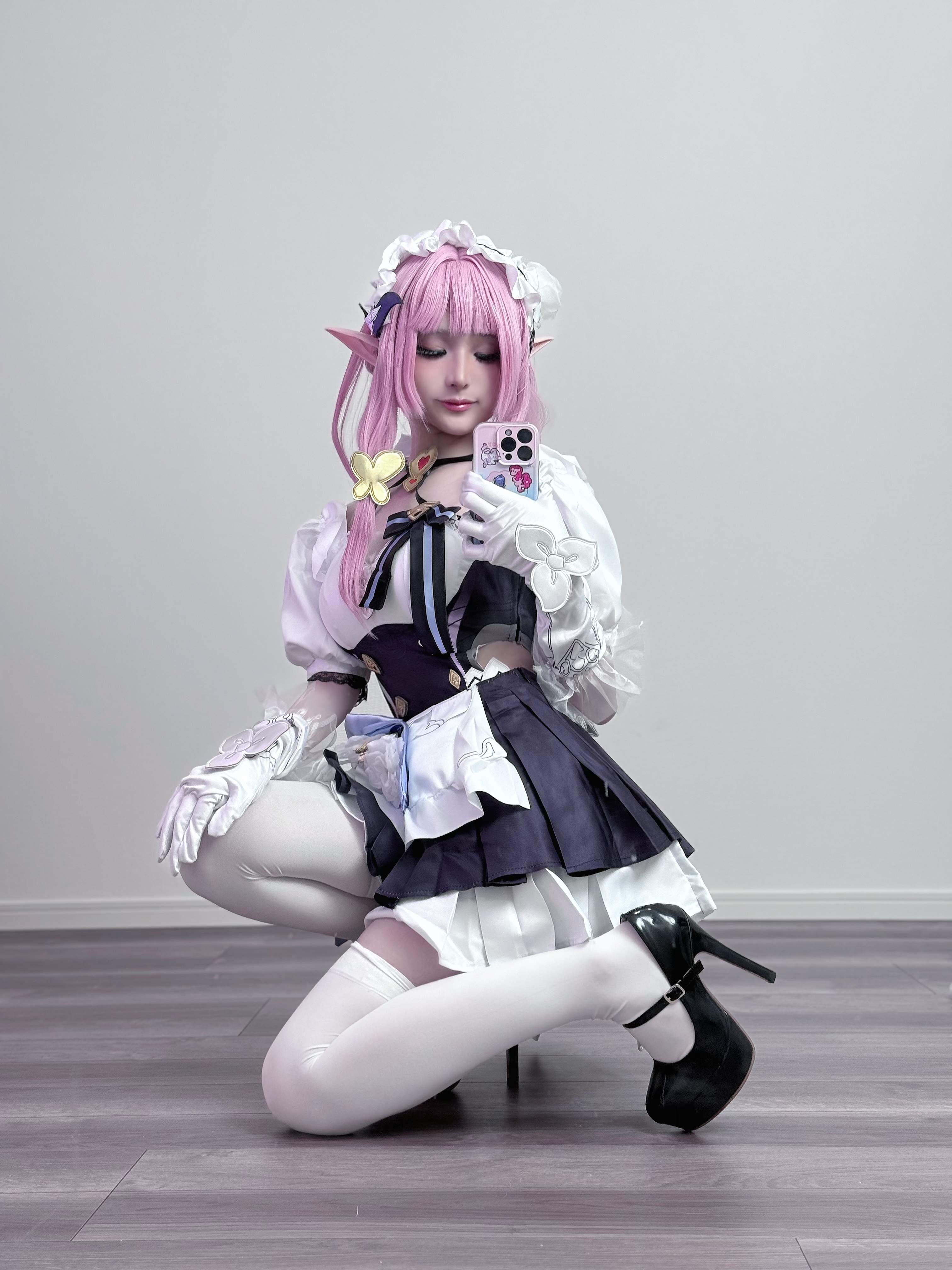 幼愛youmeko - Honkai Impact 3 Elysia trang phục hầu gái 20P