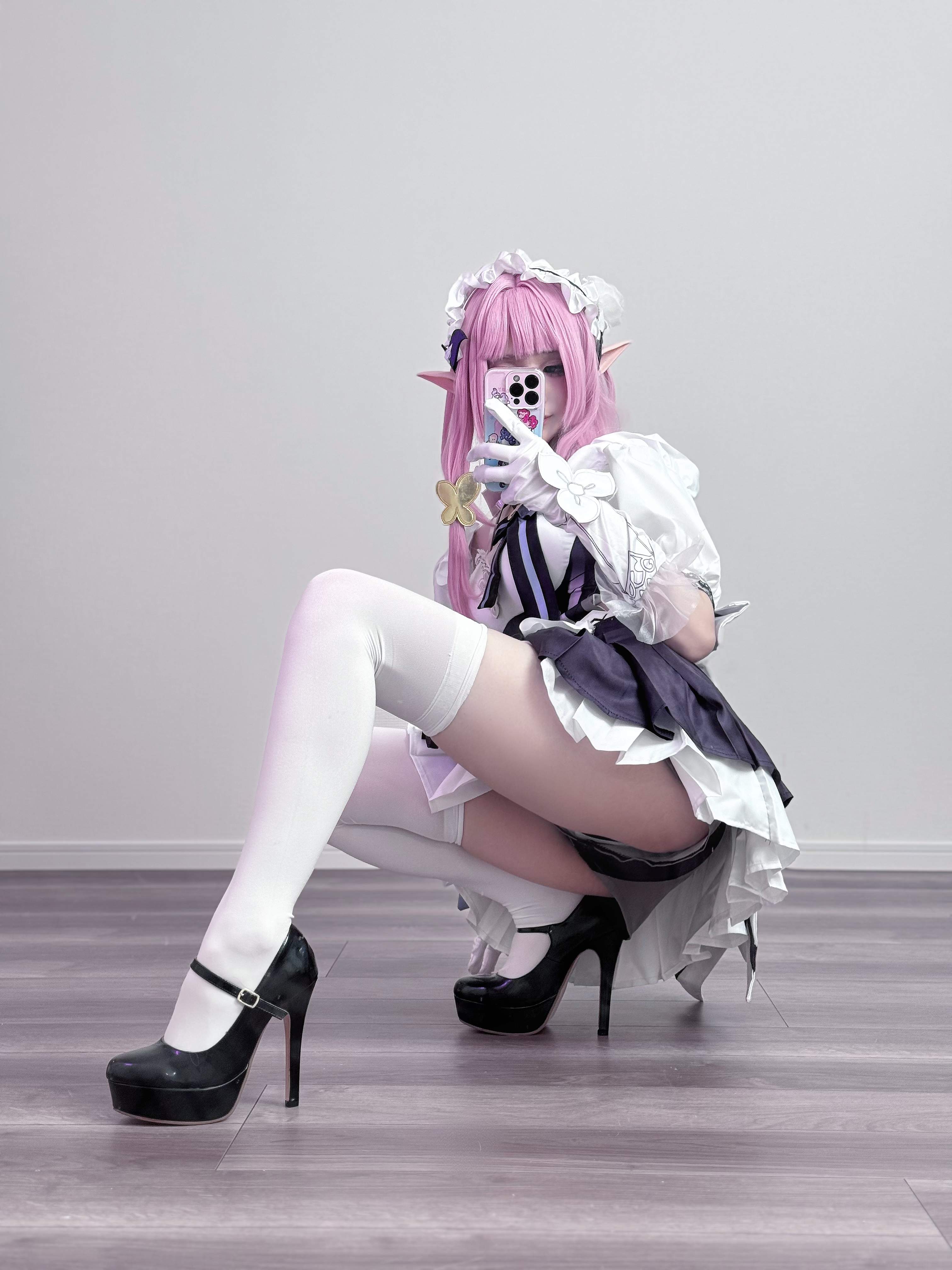 幼愛youmeko - Honkai Impact 3 Elysia trang phục hầu gái 20P